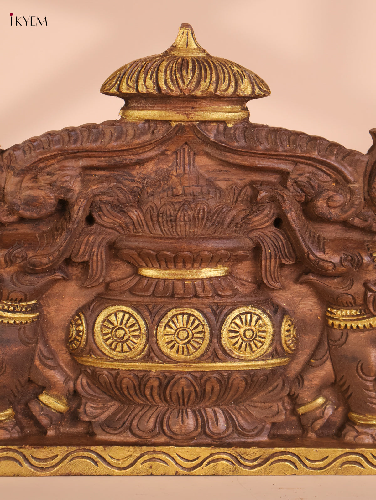 Wooden Hand Carved Kalasam Panels (12x24)