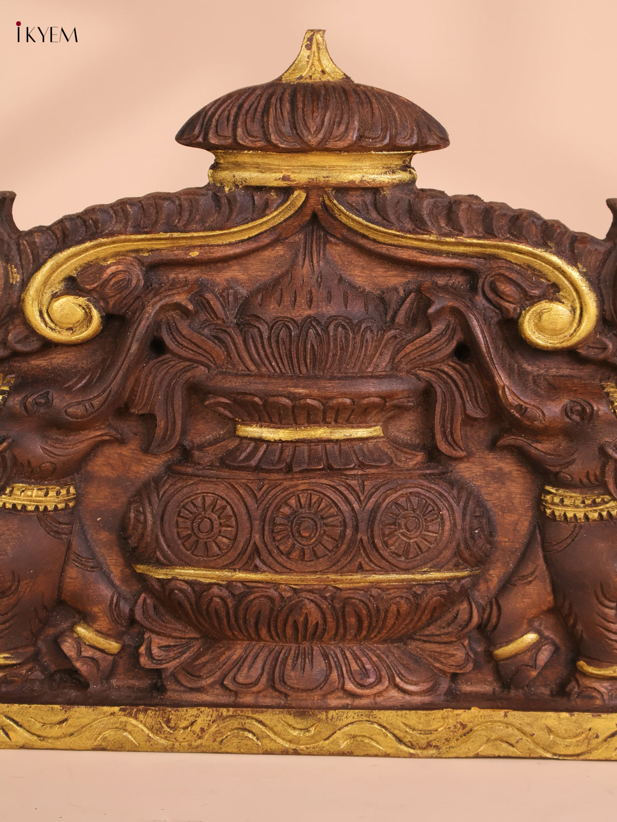 Wooden Hand Carved Kalasam Panels (12x24)