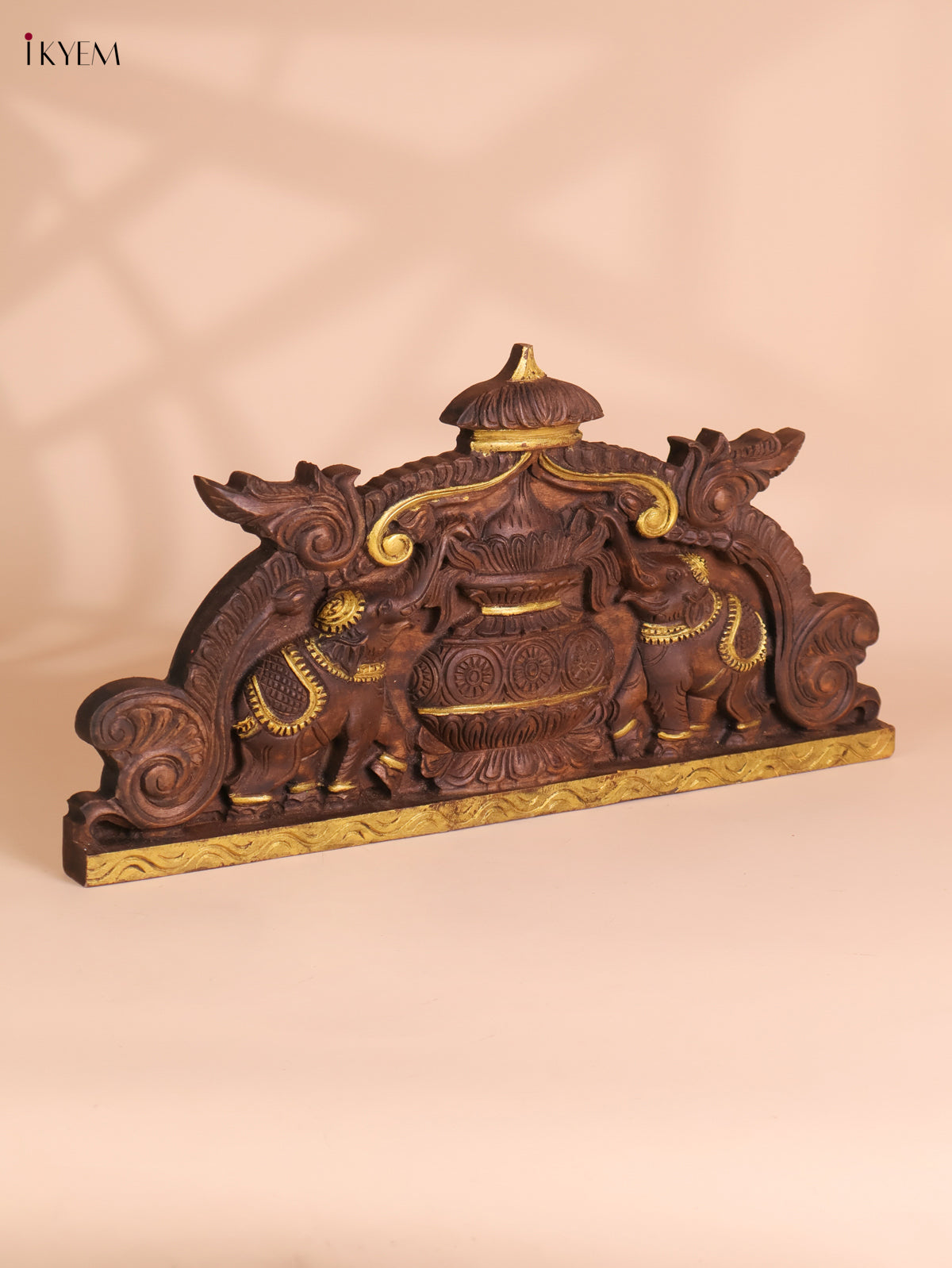 Wooden Hand Carved Kalasam Panels (12x24)
