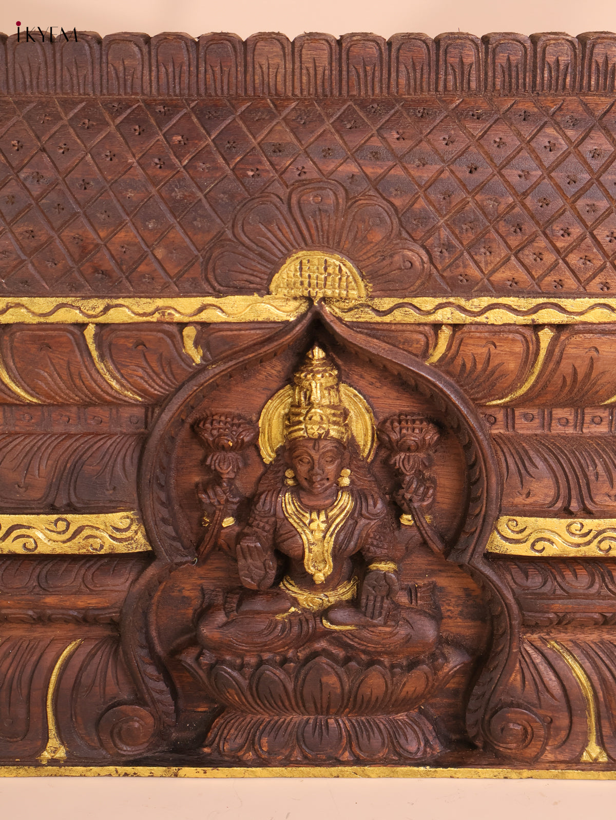 Wooden Hand Carved Lakshmi Gopuram (16x24)