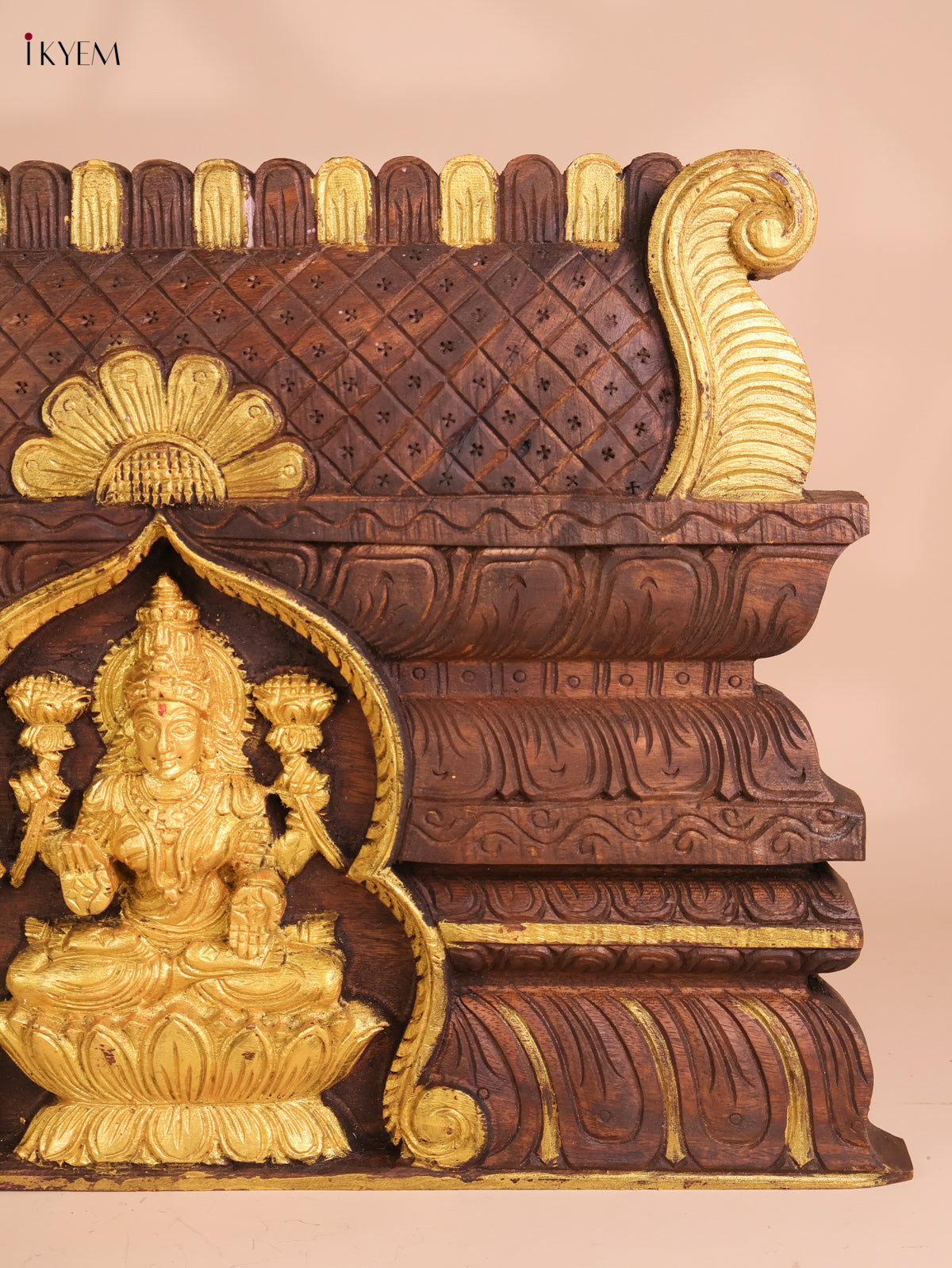 Wooden Hand Carved Lakshmi Gopuram (16x24)