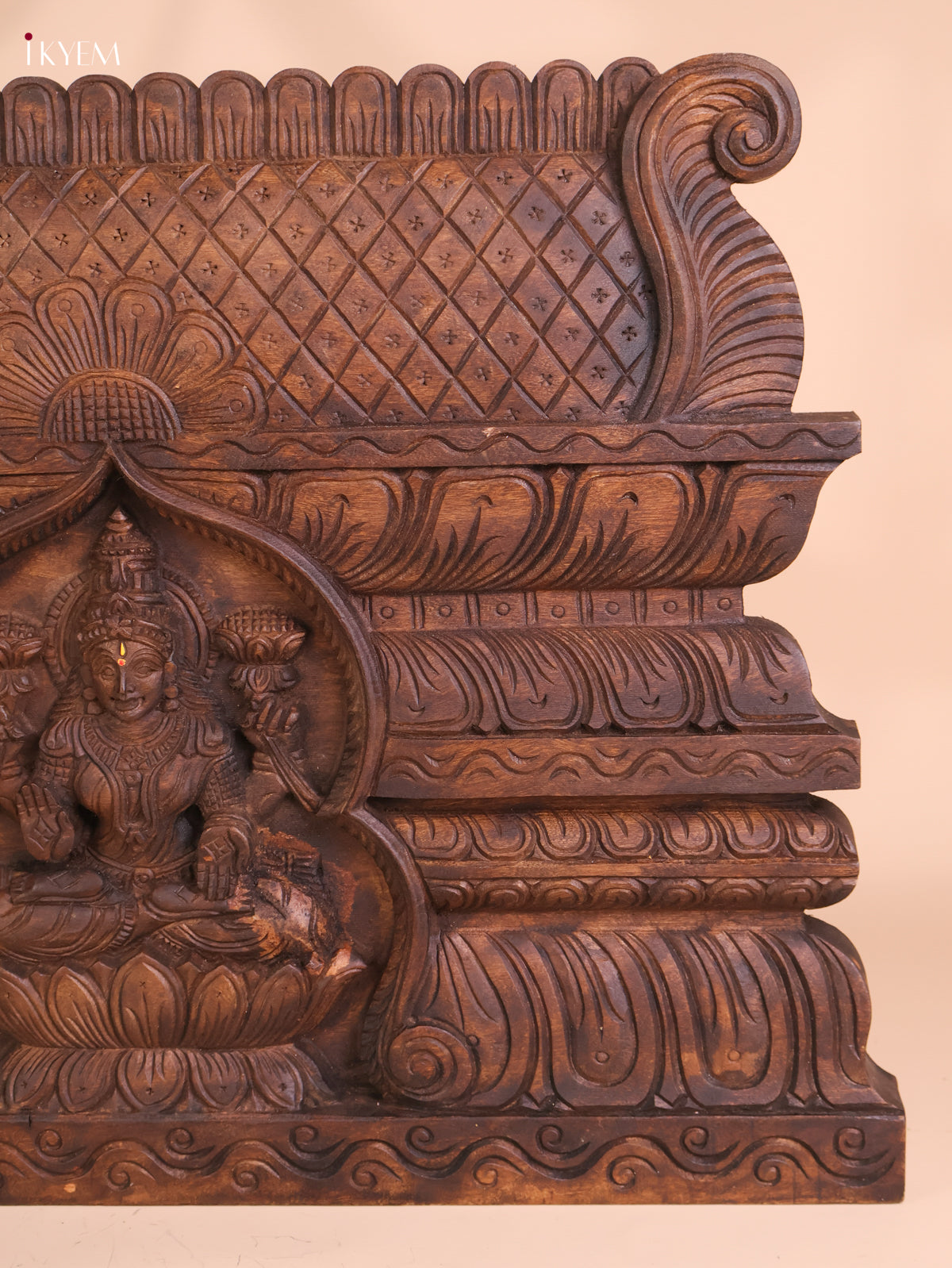 Wooden Hand Carved Lakshmi Gopuram (16x24)