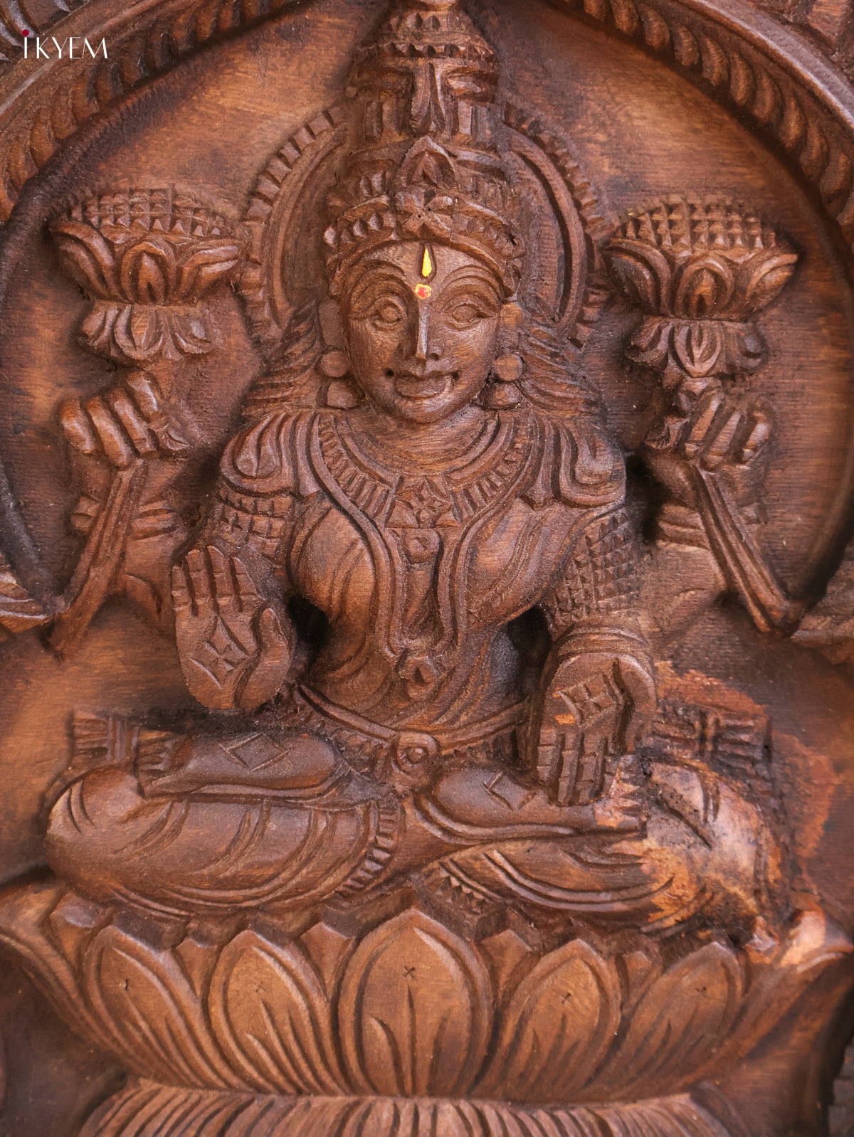Wooden Hand Carved Lakshmi Gopuram (16x24)