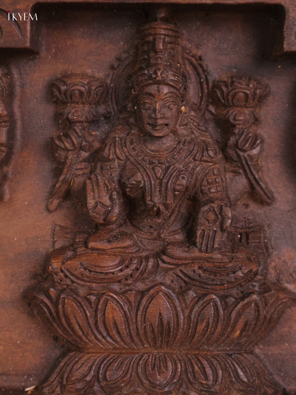 Wooden Hand Carved Gaja Lakshmi Gopuram (12x30)