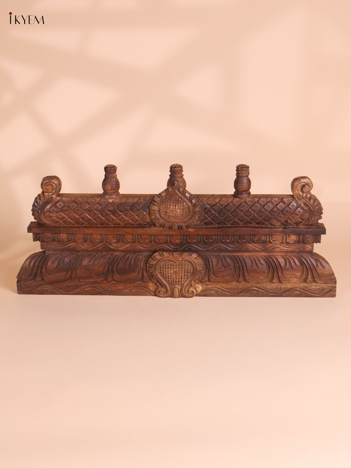 Wooden Hand Carved Gopuram Panel (10x24)