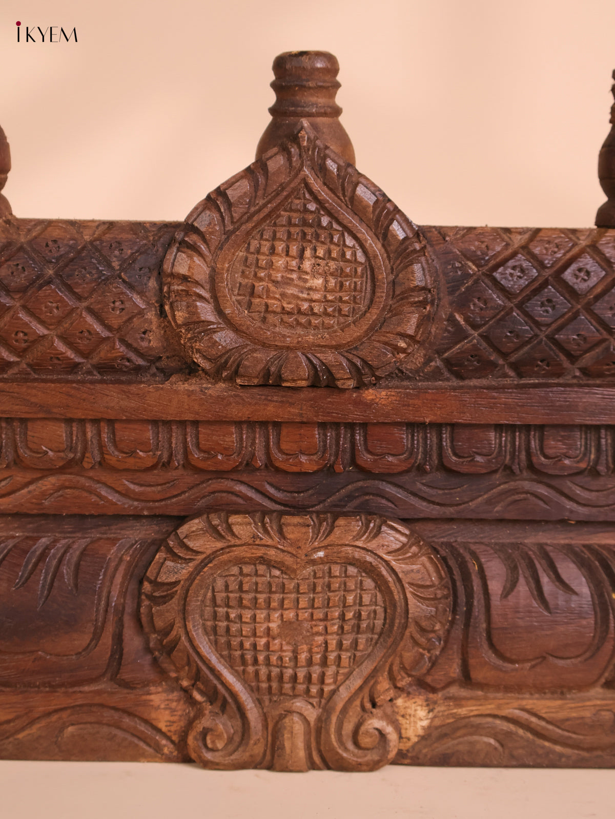 Wooden Hand Carved Gopuram Panel (10x24)