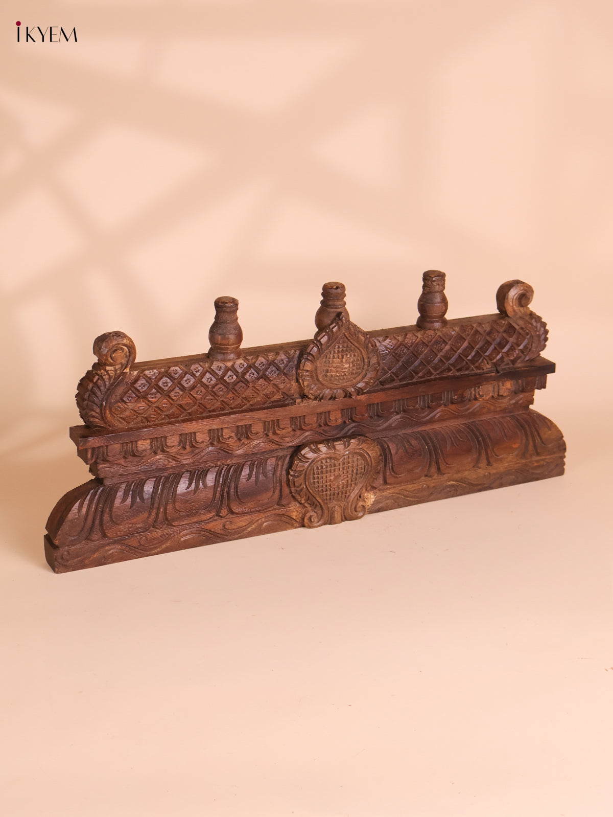 Wooden Hand Carved Gopuram Panel (10x24)