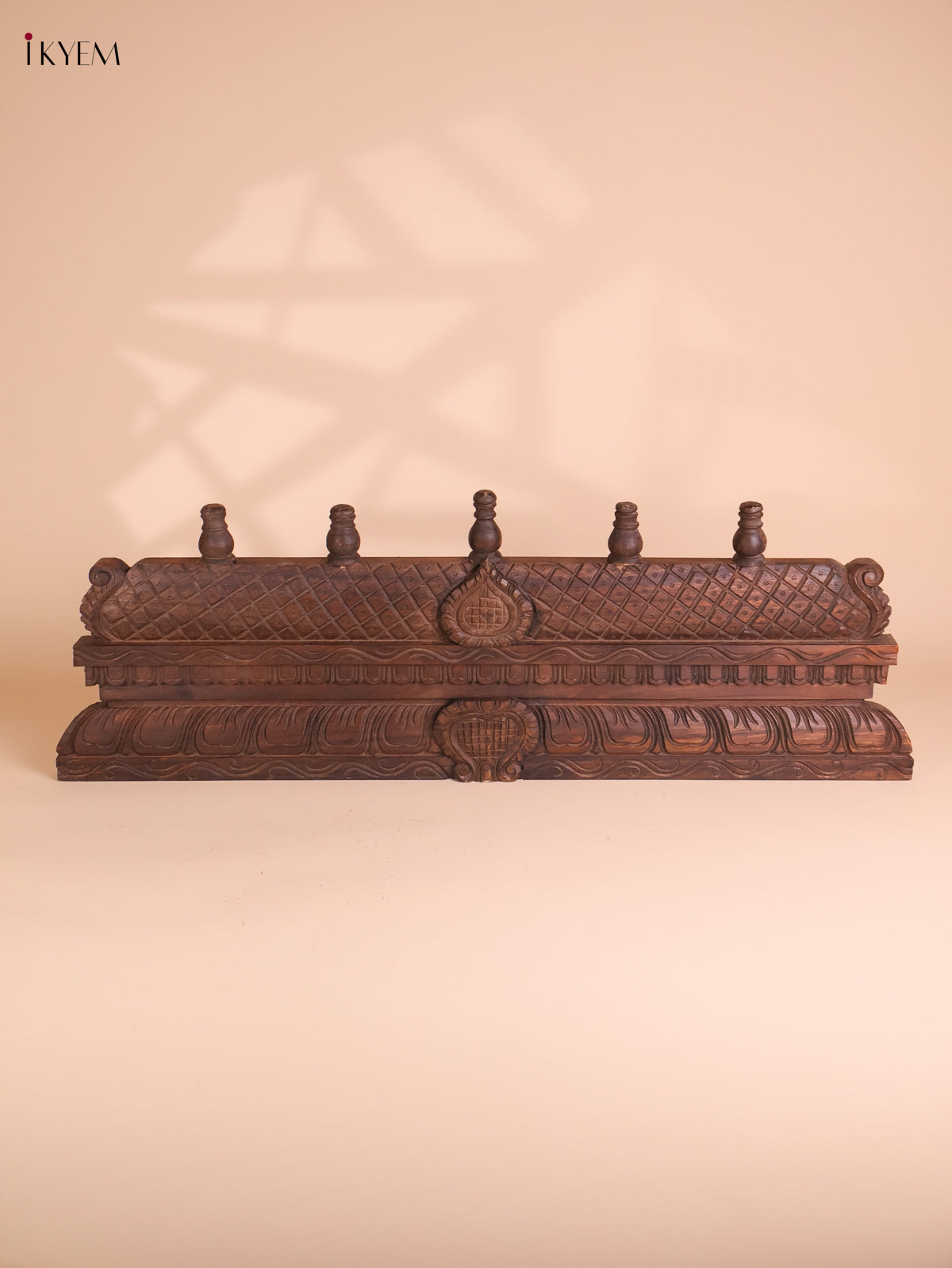 Wooden Hand Carved Gopuram Panael (12x36)