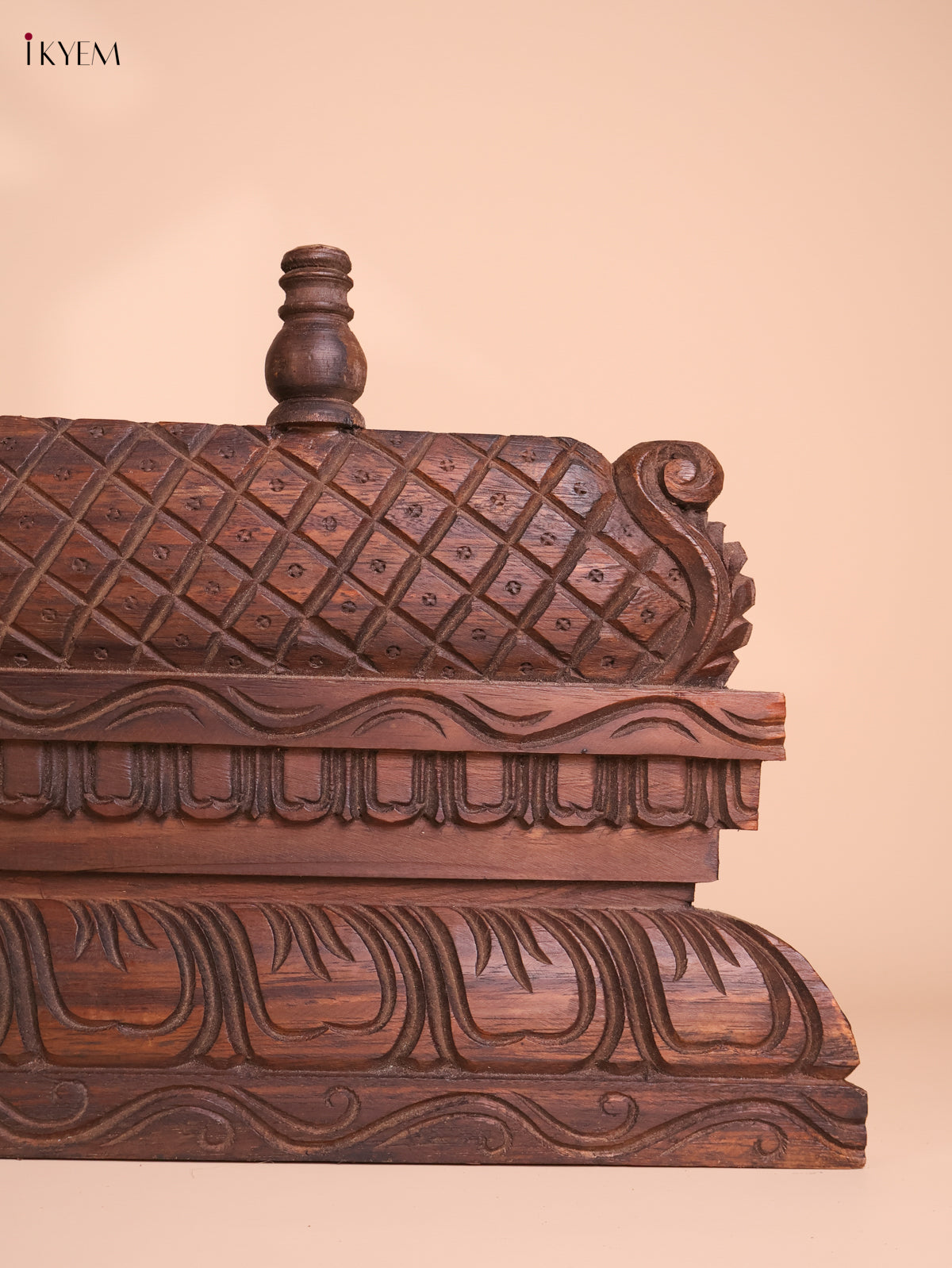 Wooden Hand Carved Gopuram Panael (12x36)