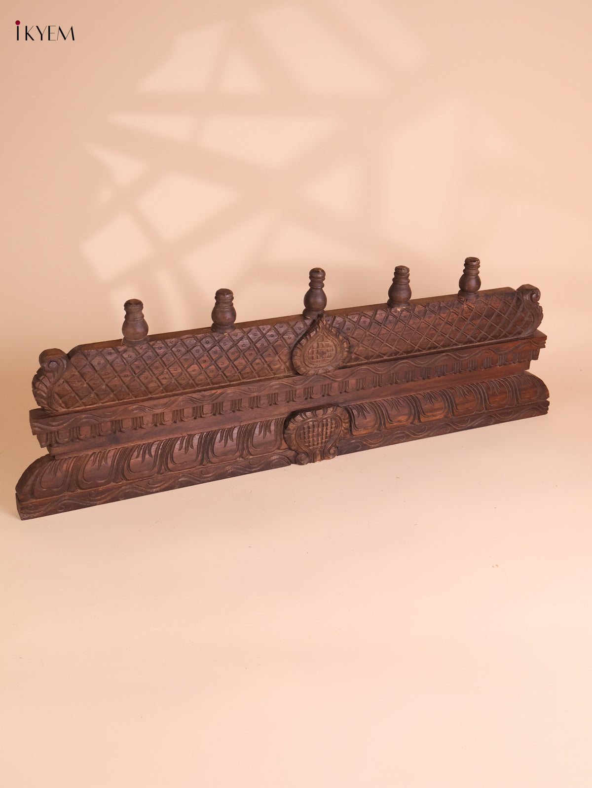 Wooden Hand Carved Gopuram Panael (12x36)