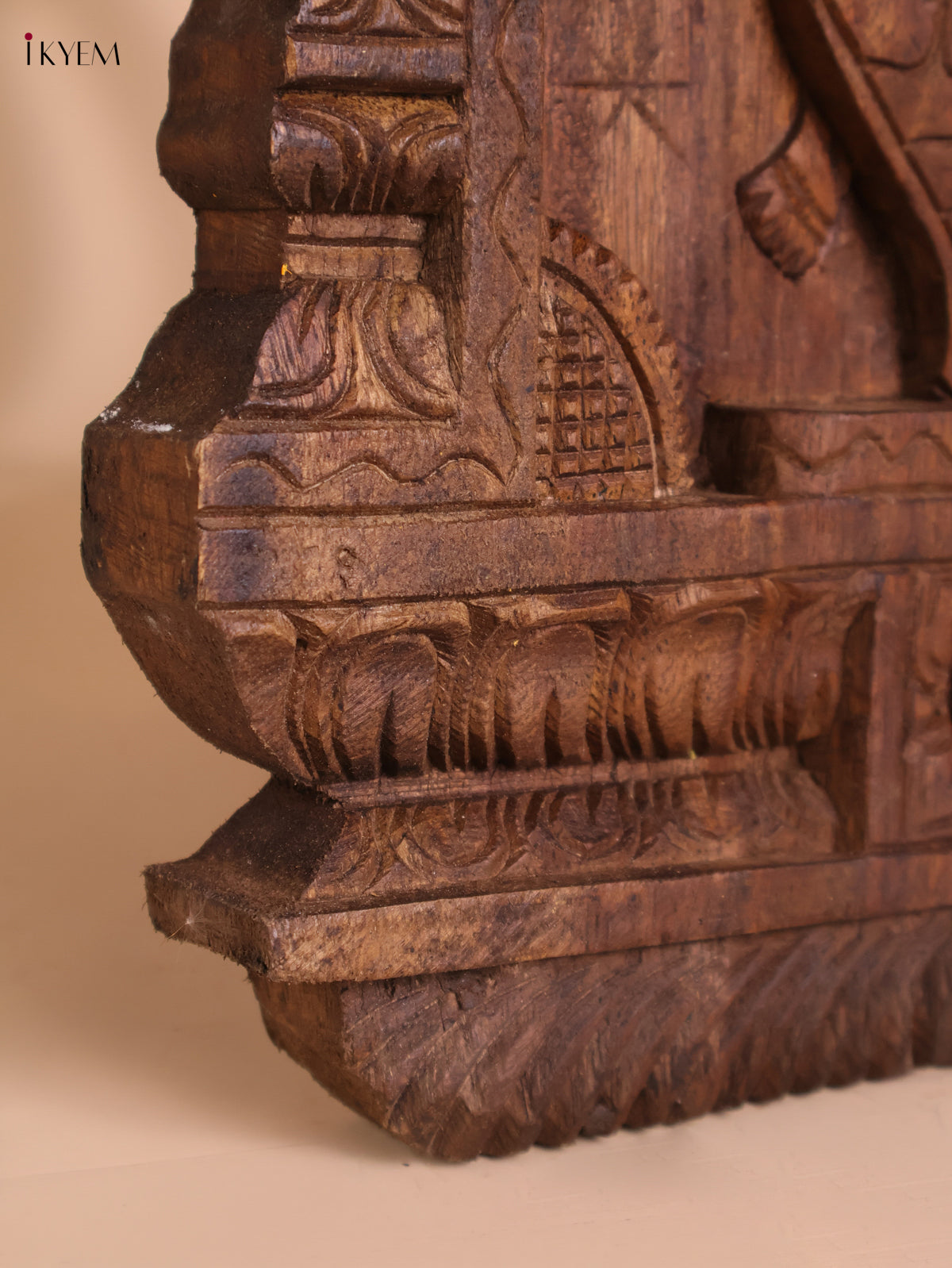 Wooden Hand Carved Kurma Avataram Panel (24x12)