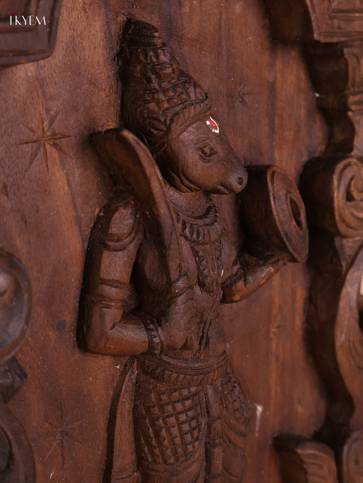 Wooden Hand Carved Varahar Avataram Panel (24x12)