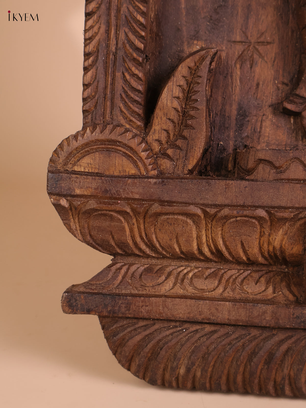 Wooden Hand Carved Matsya Avataram Panel (24x12)