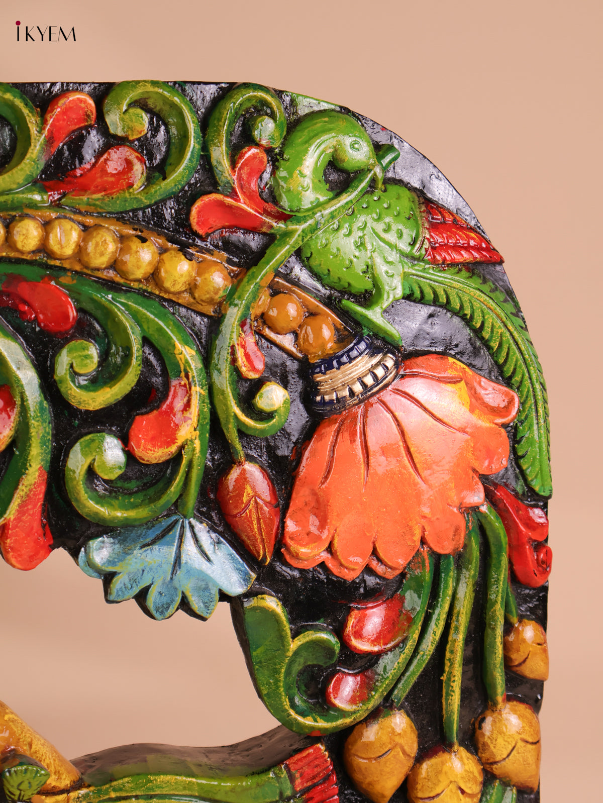 Wooden Hand Carved Painted Yasodha Krishna(24x18)