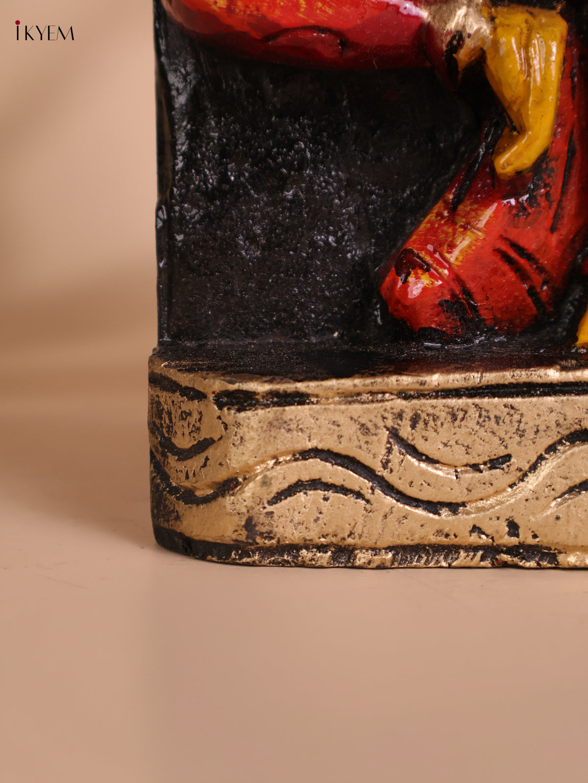Wooden Hand Carved Painted Ganesha Vertical (35x6)