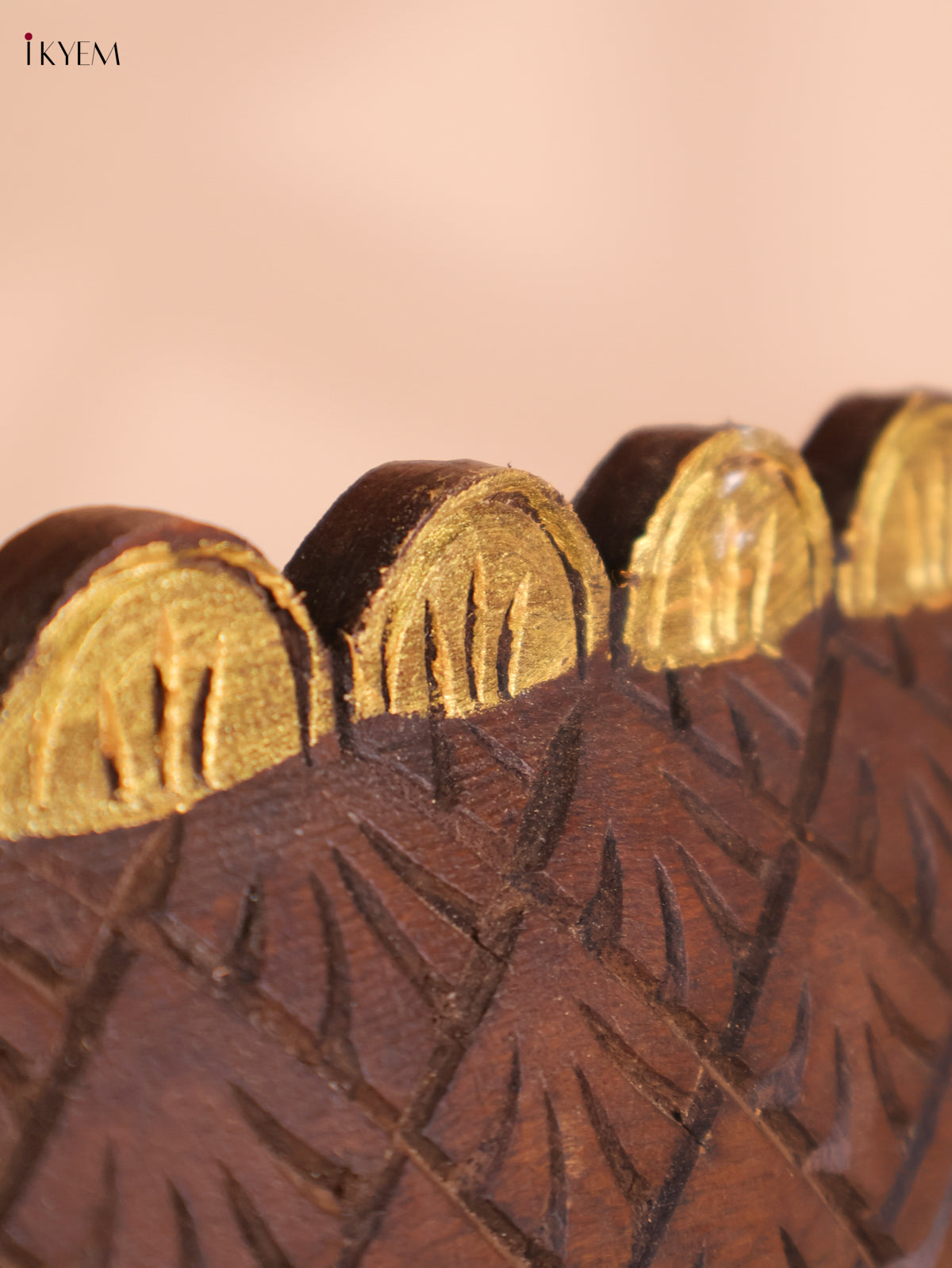 Wooden Hand Carved Gaja Lakshmi Gopuram (12x30)