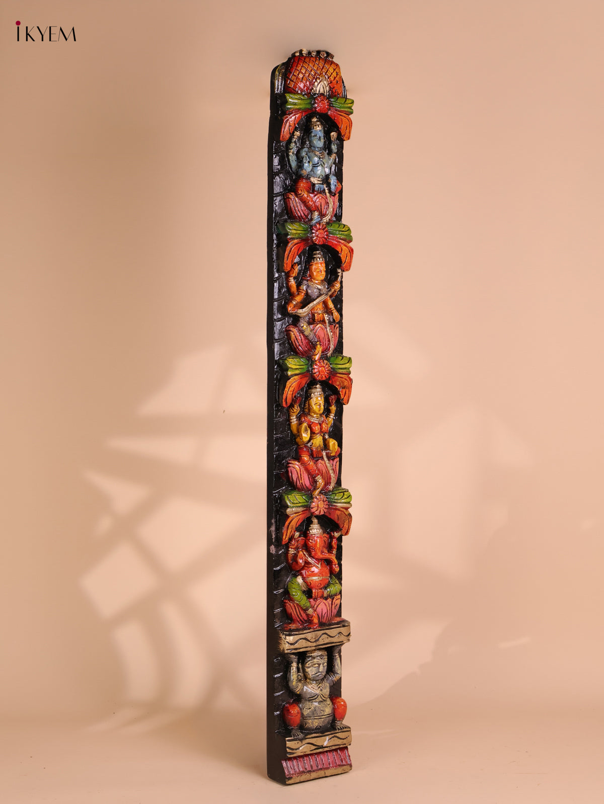 Wooden Hand Carved Painted Mixed God Vertical (42x5)
