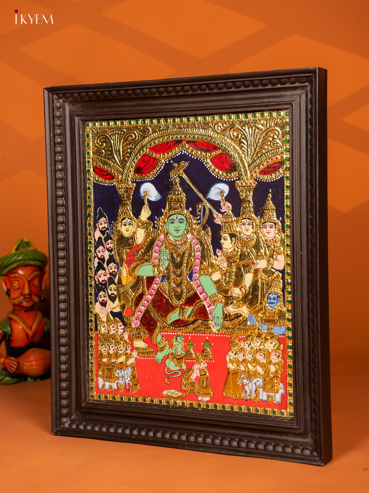 Ramar Pattabhishekam - Tanjore Painting 3