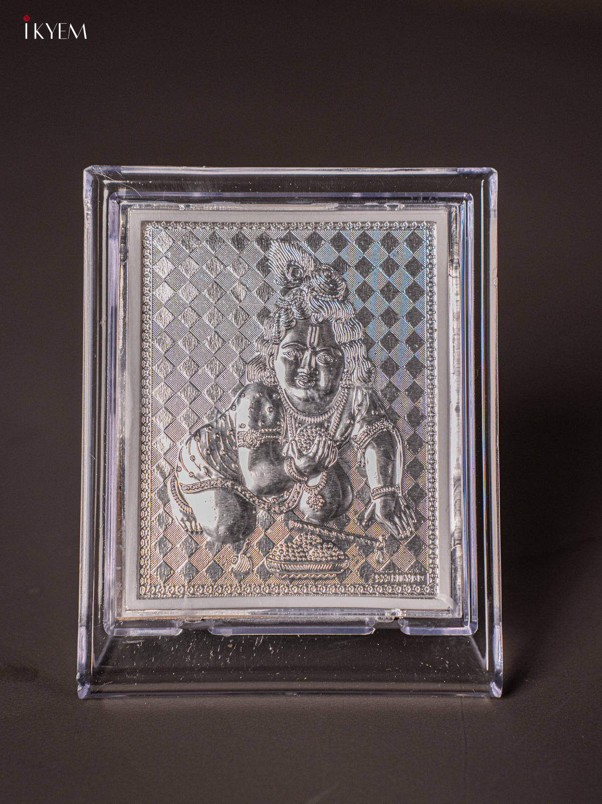 German Silver Baby Krishna Photo frame/stand