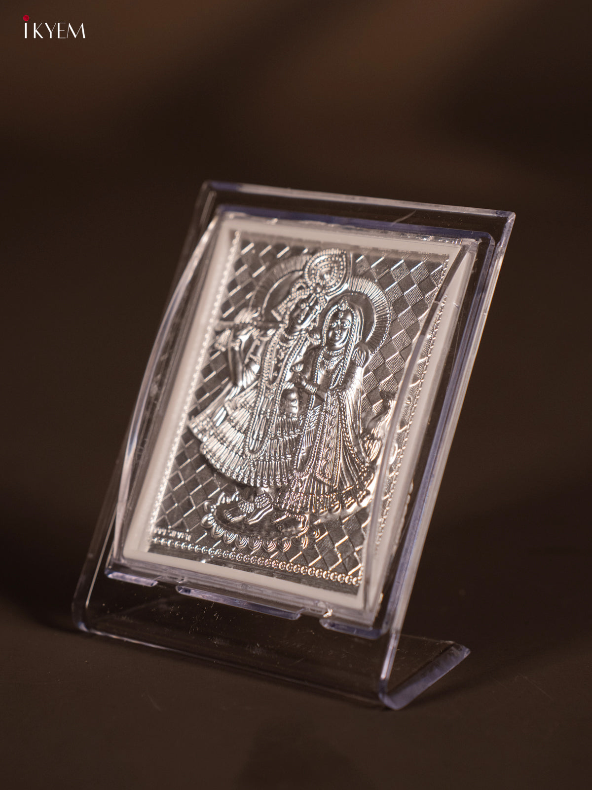 German Silver Radha Krishna Photo frame and stand -1
