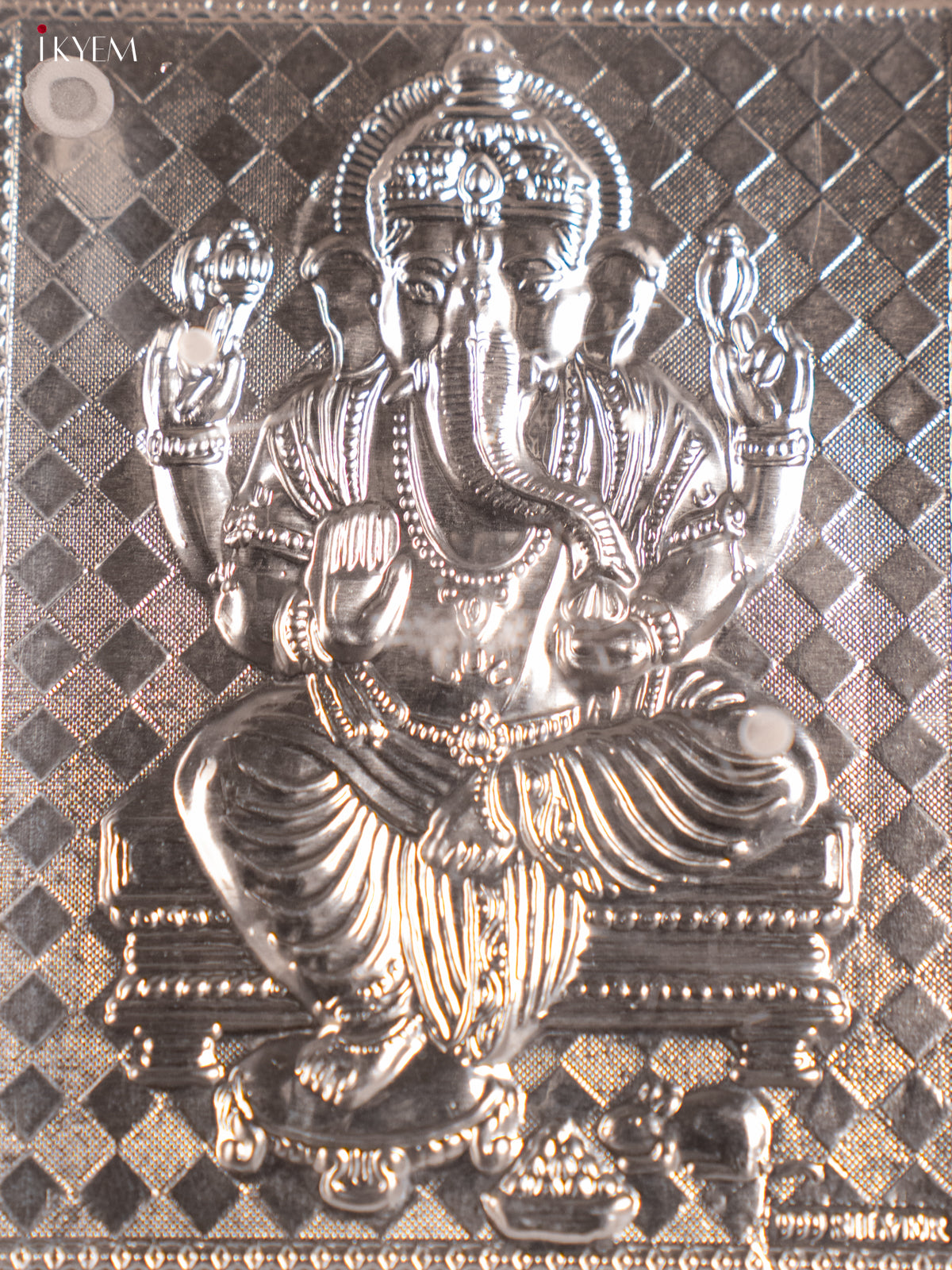German Silver Ganesha Photo frame/stand -2