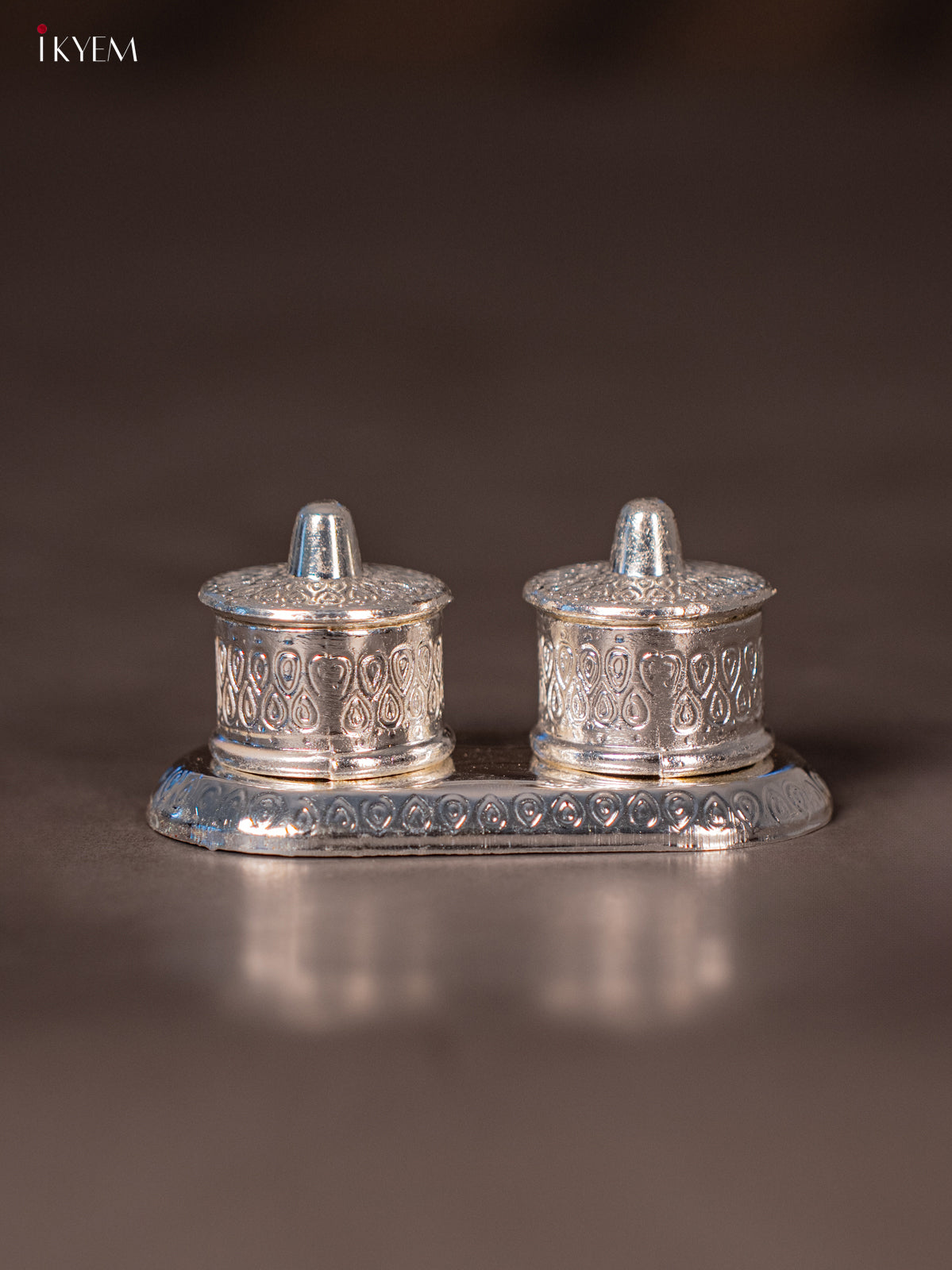 Elegant Silver Plated Haldi Kumkum Box