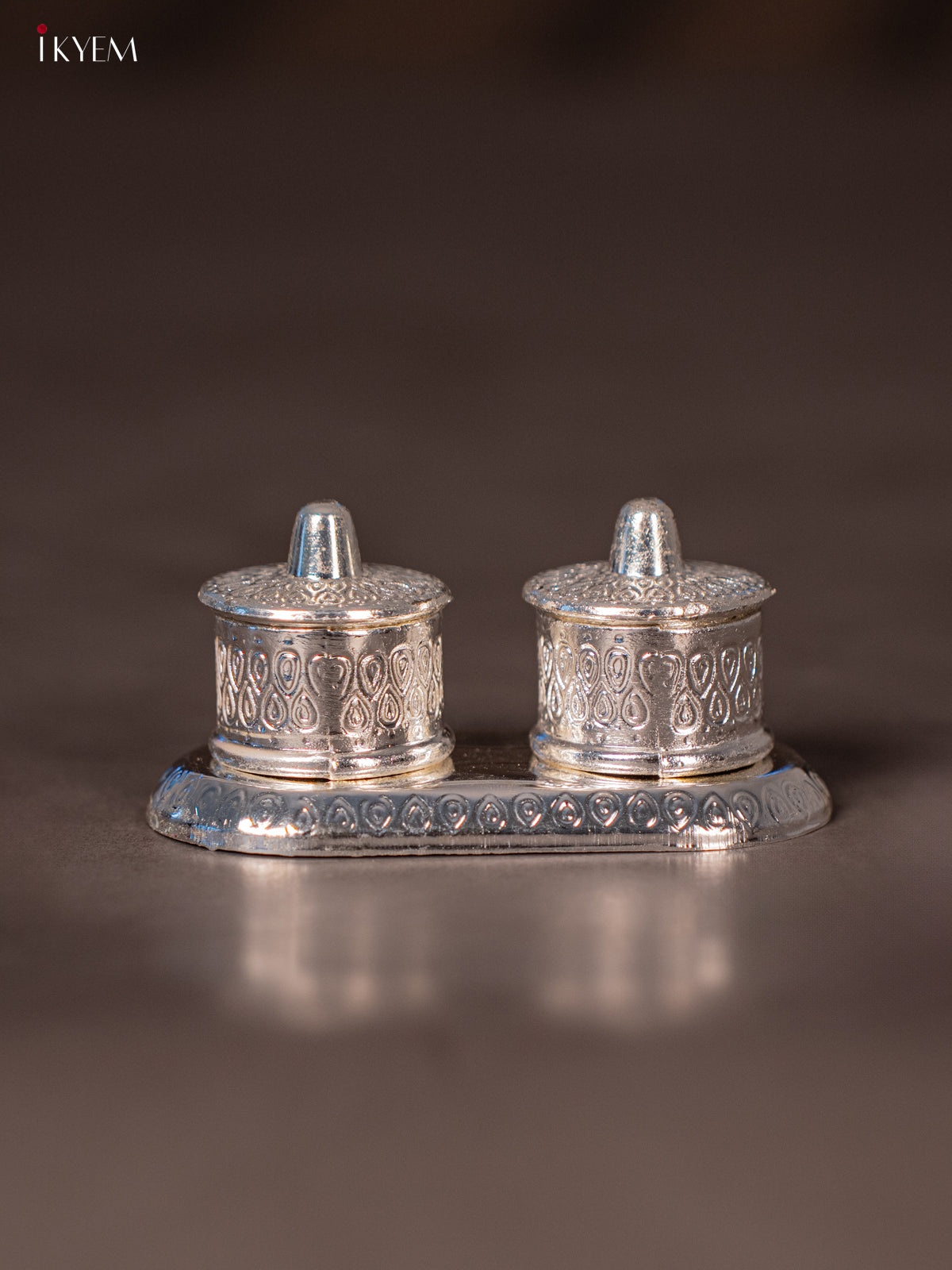 Elegant Silver Plated Haldi Kumkum Box