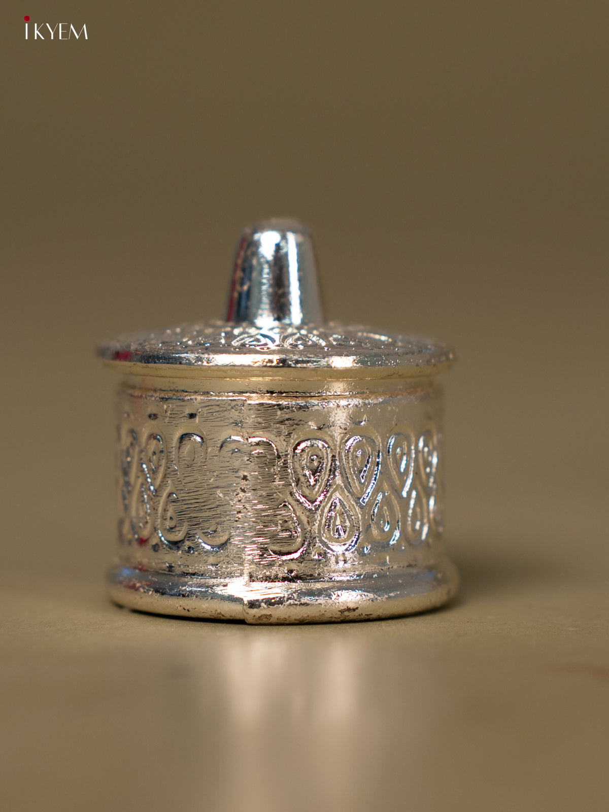 Traditional Silver Plated Kumkum Box