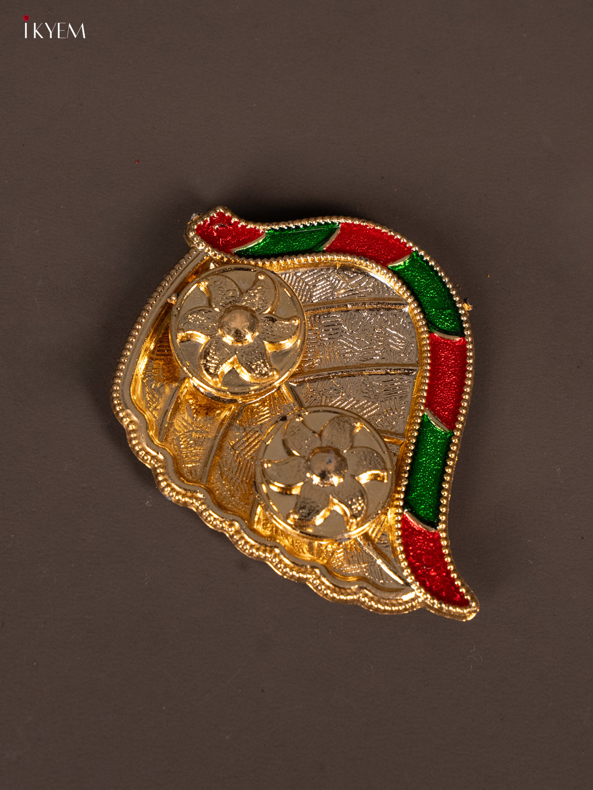 Exquiste Gold Colour, Leaf Shaped Haldi Kumkum Holder