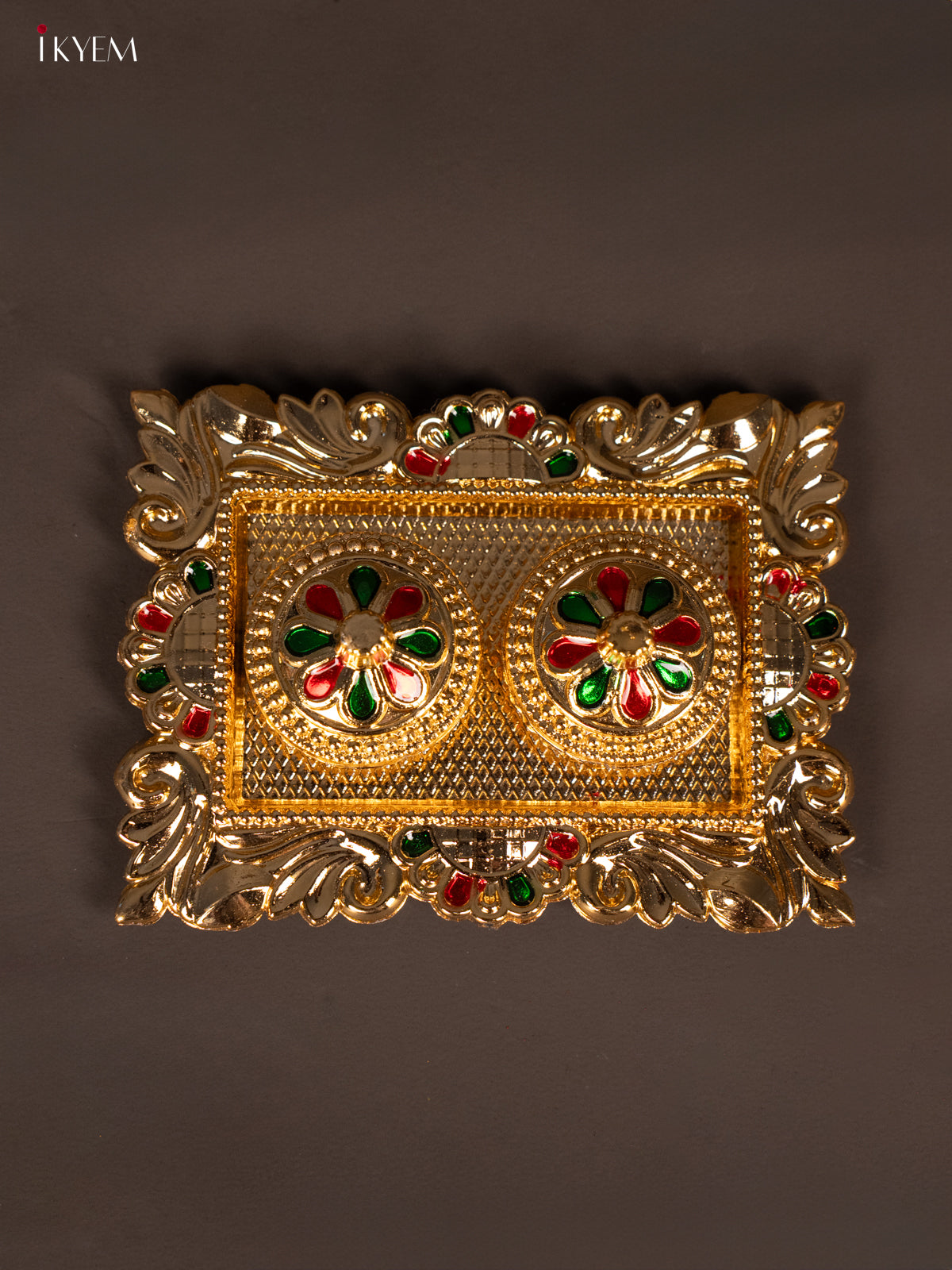 Beautiful square Meenakari Haldi Kumkum Holder