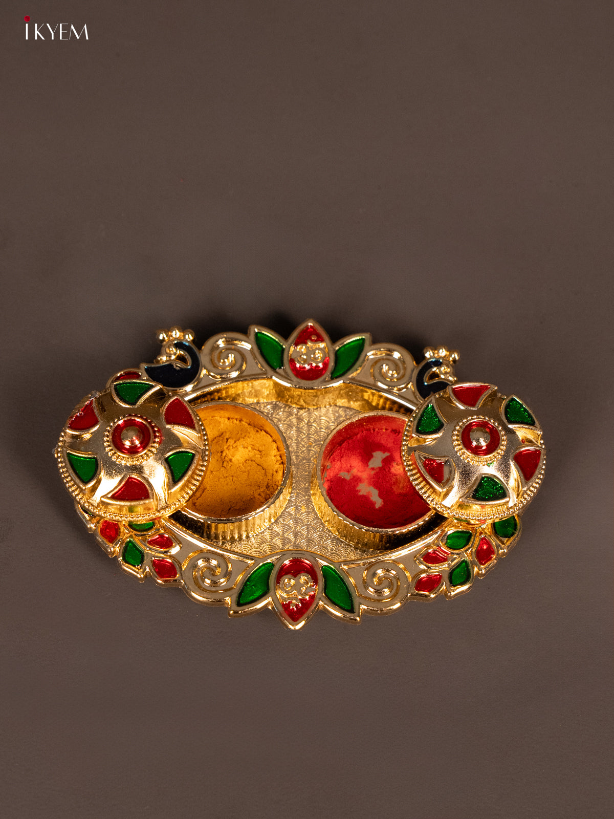 Traditional Meenakari Haldi Kumkum Holder -1