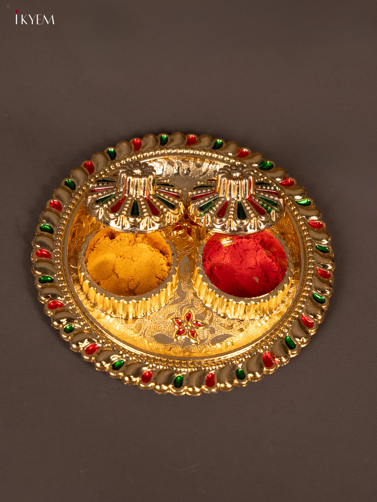 Meenakari Haldi Kumkum Holder -1