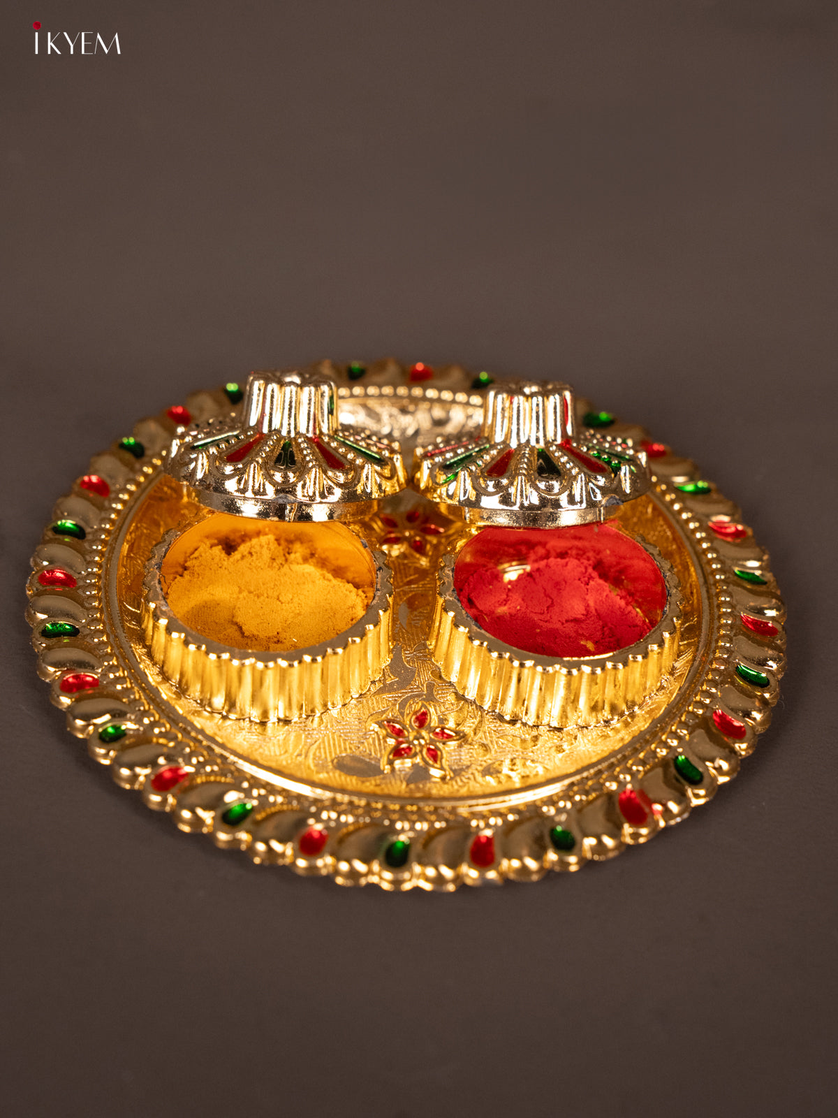 Meenakari Haldi Kumkum Holder -2
