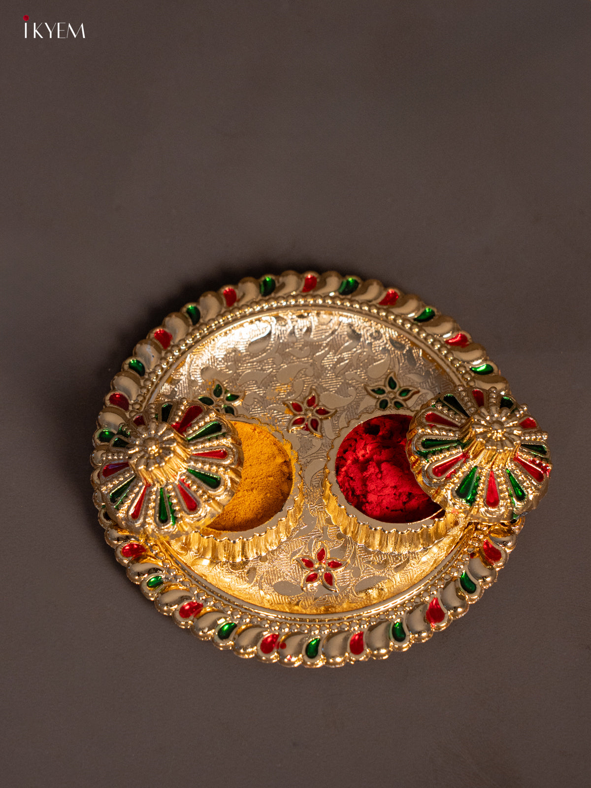 Meenakari Haldi Kumkum Holder -1