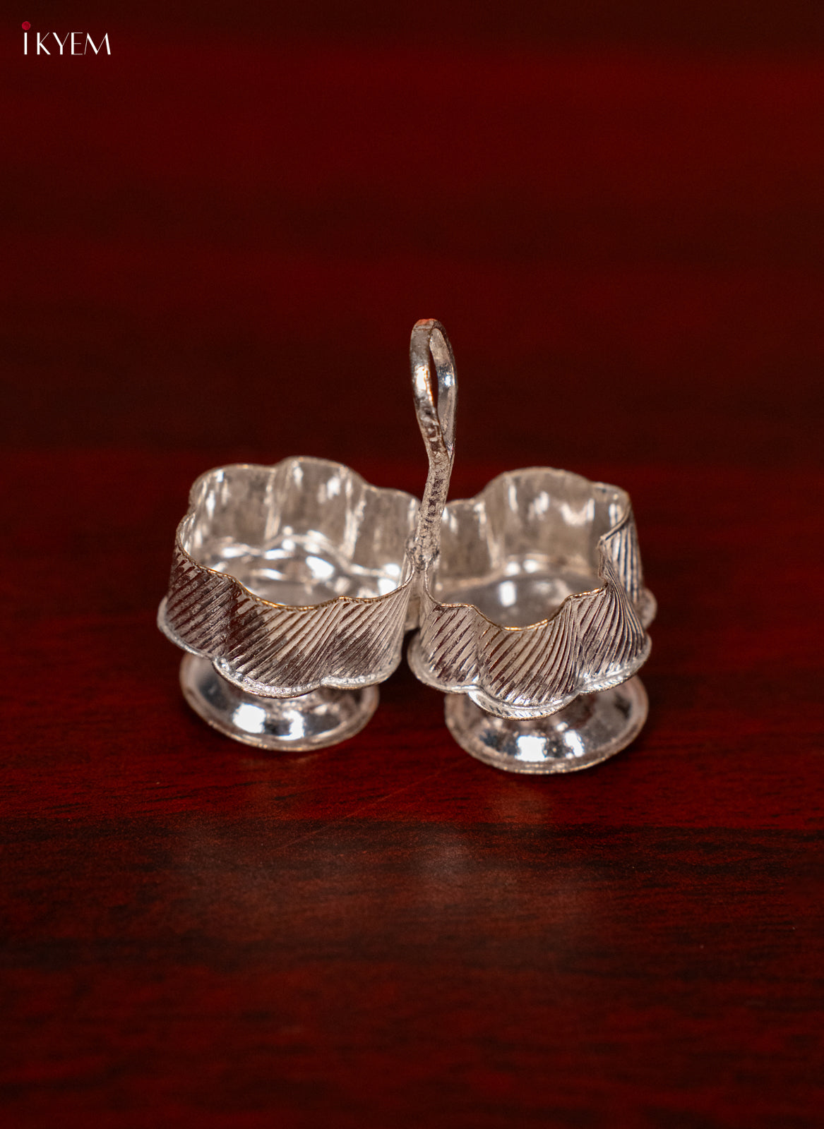 Grand German Silver Pooja Thali Set With Ganesha & Lakshmi Idols -6