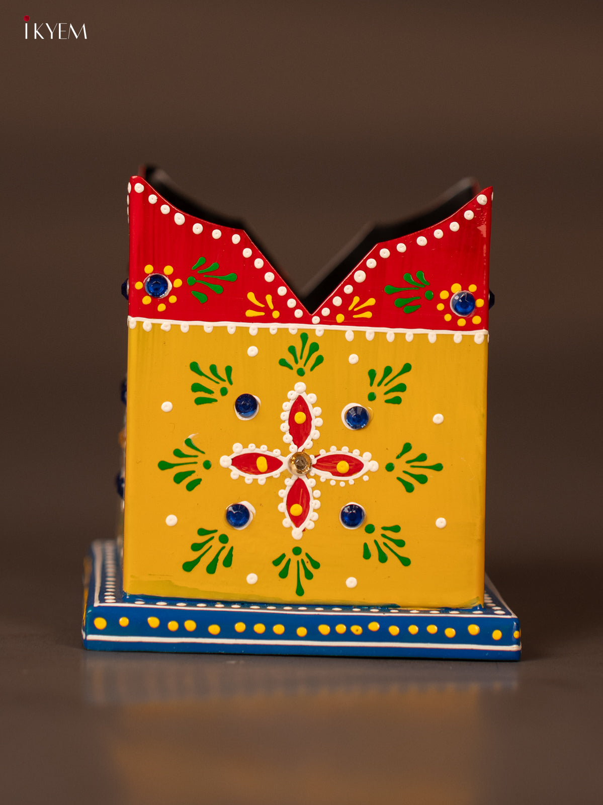 Small Handpainted Tulsi Maadam in Metal