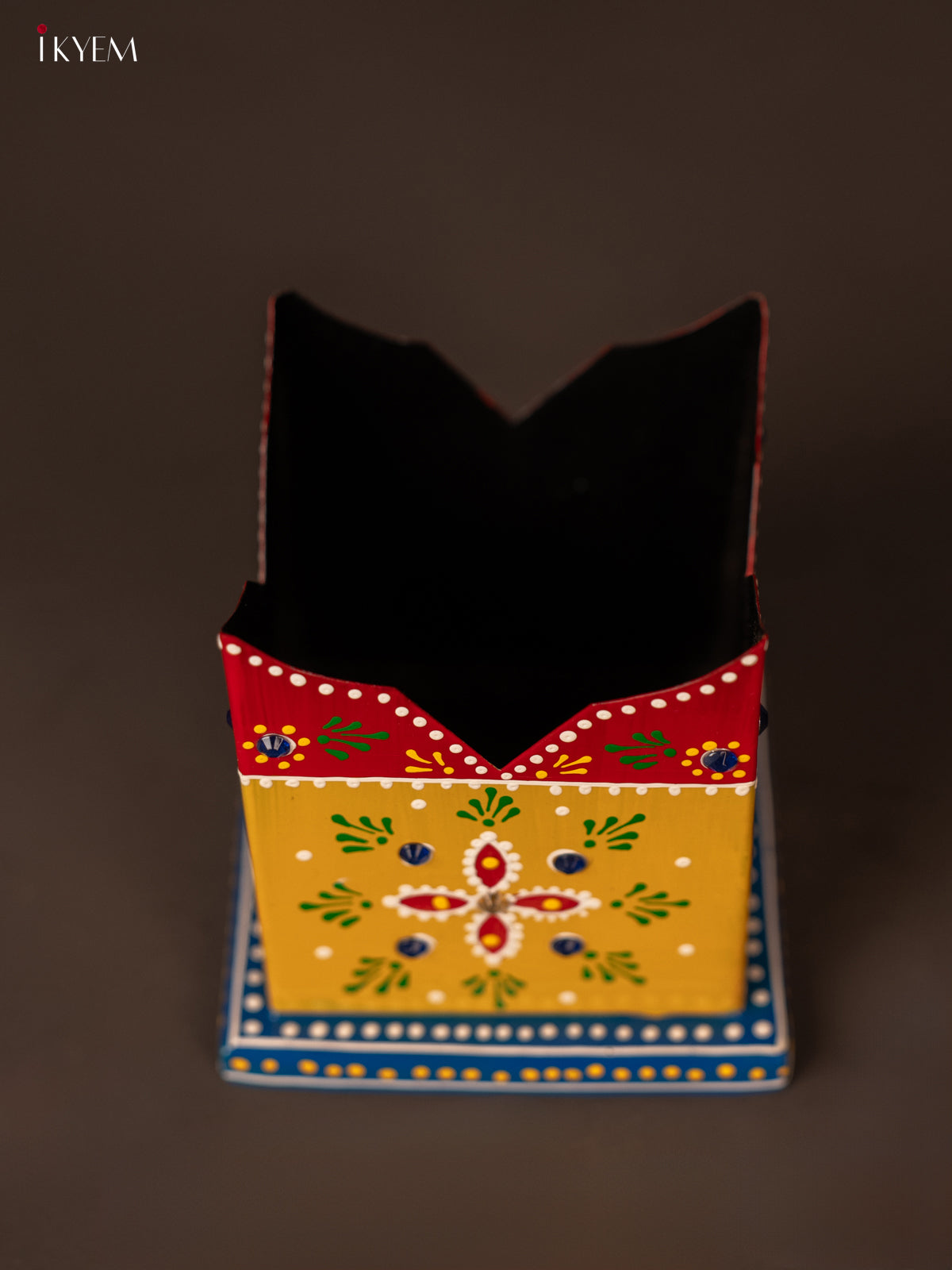 Small Handpainted Tulsi Maadam in Metal -2