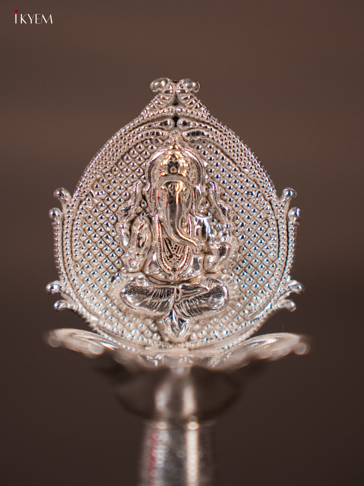 Divine German Silver Ganesha Oil Lamp -1