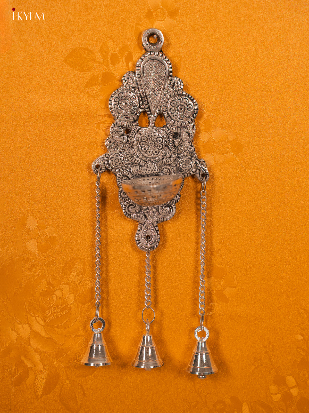 Magnificent German Silver Hanging Diya with bell