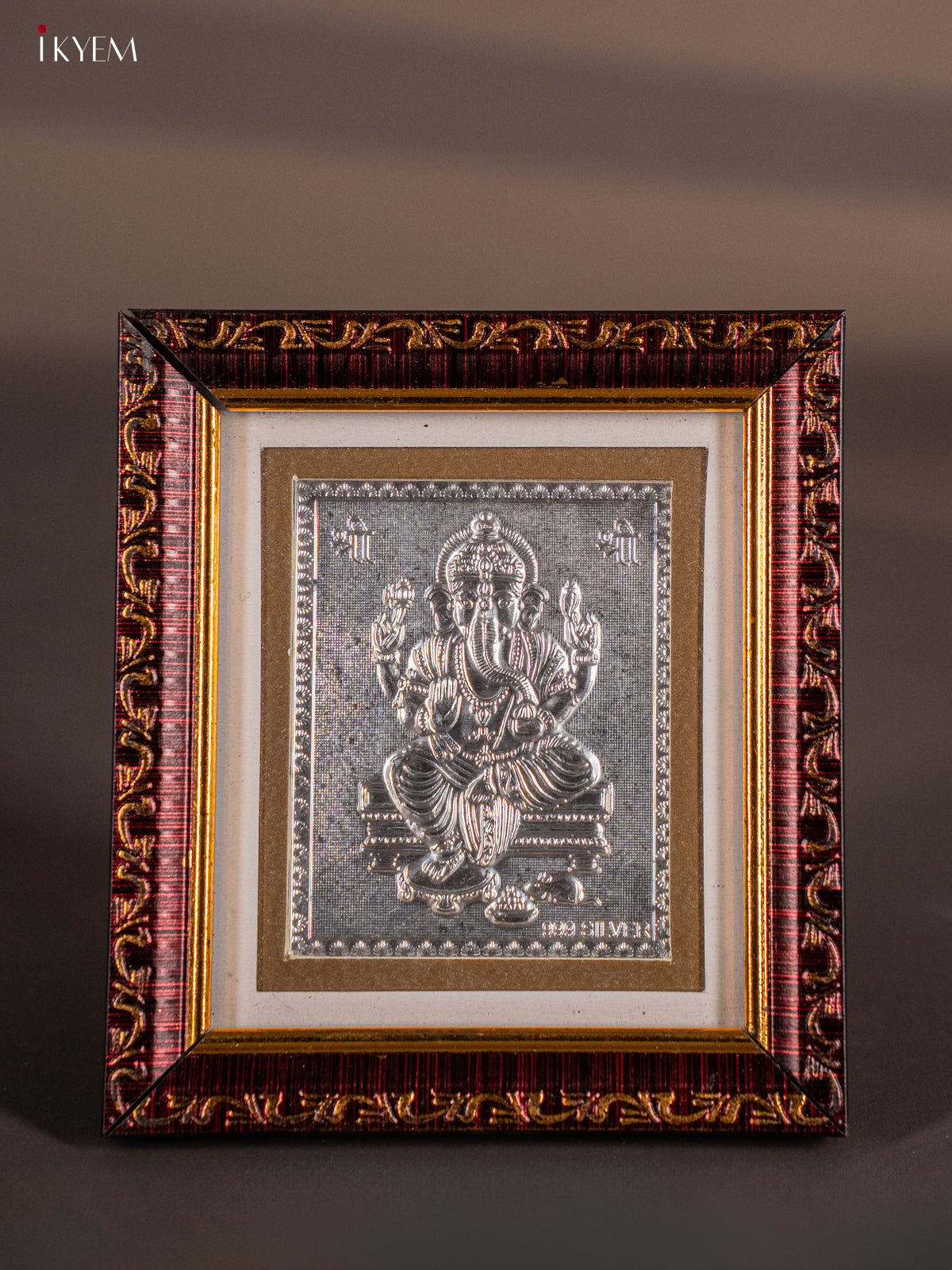 Divine German Silver Ganesha Photo frame with stand