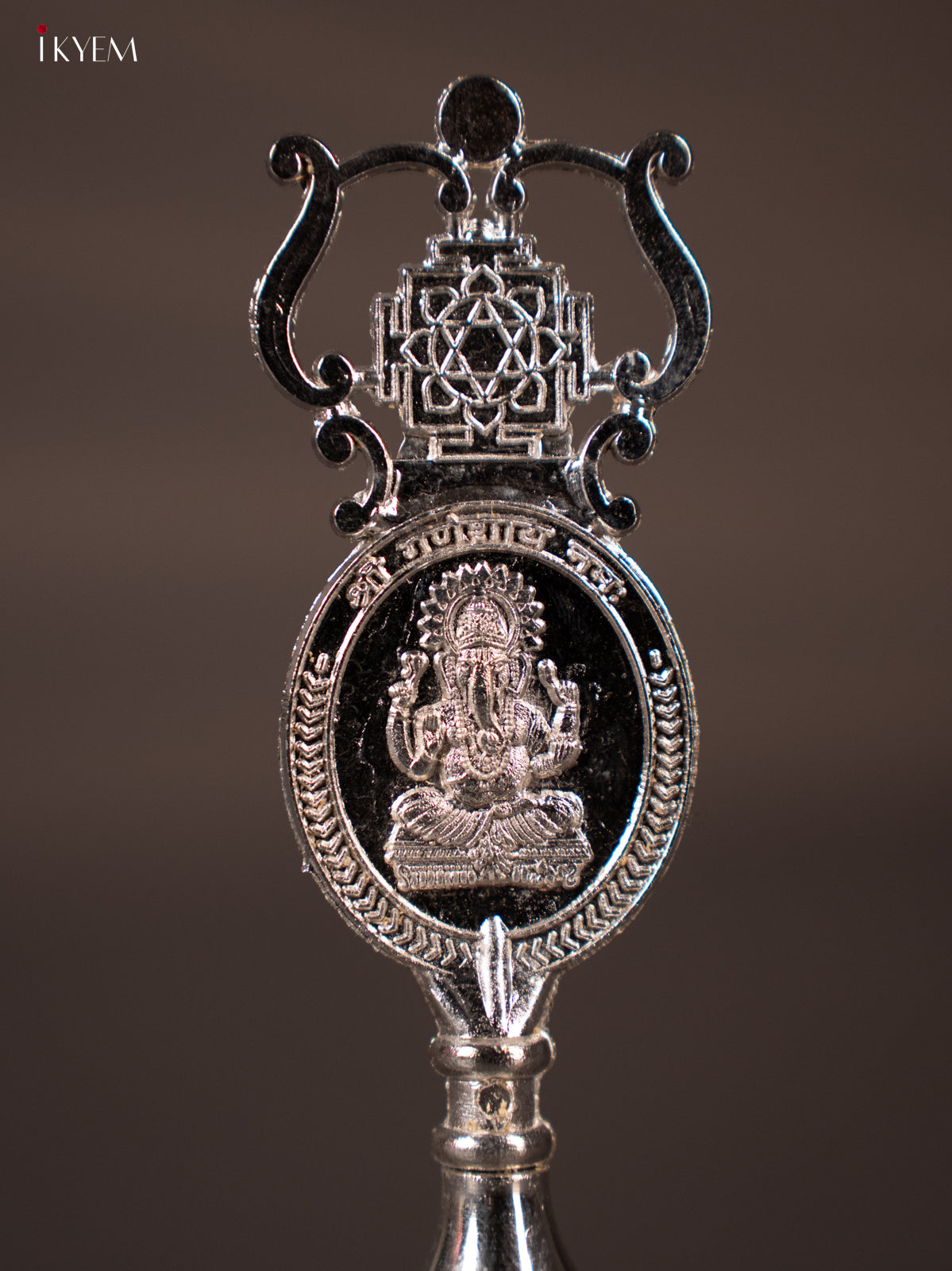 Expertly crafted Ganesha/Lakshmi Bell in German Silver -1