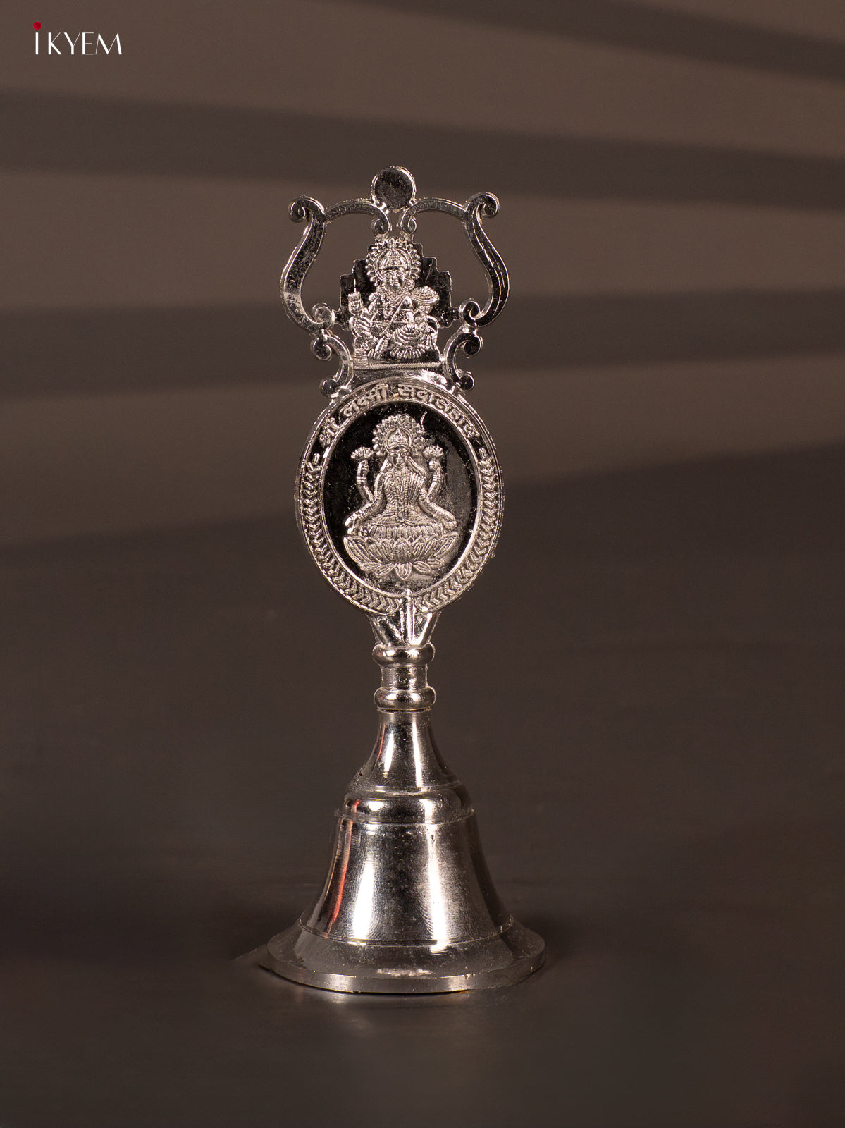 Expertly crafted Ganesha/Lakshmi Bell in German Silver -3
