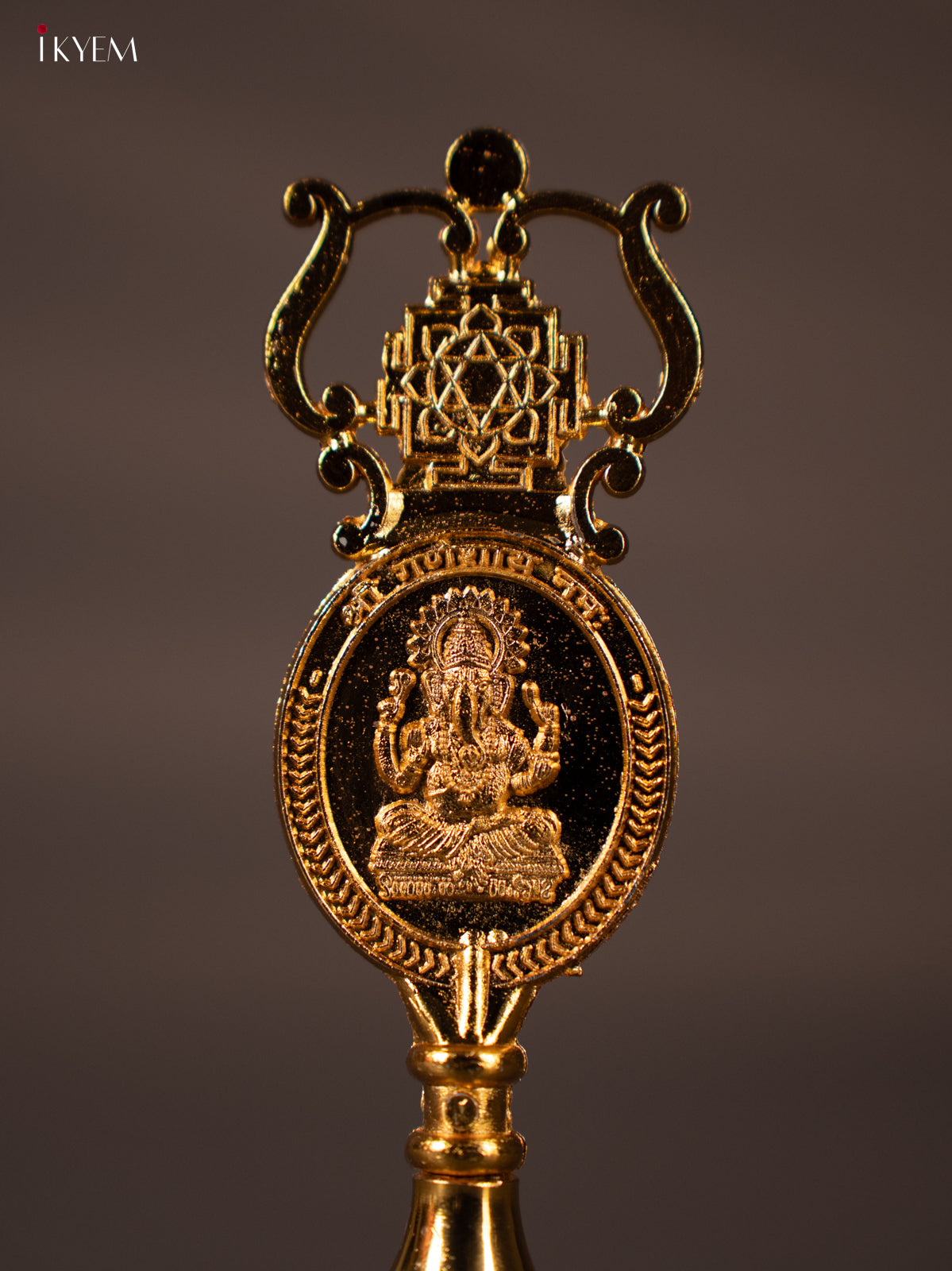 Exquisite Gold Plated Ganesha/lakshmi Bell -1