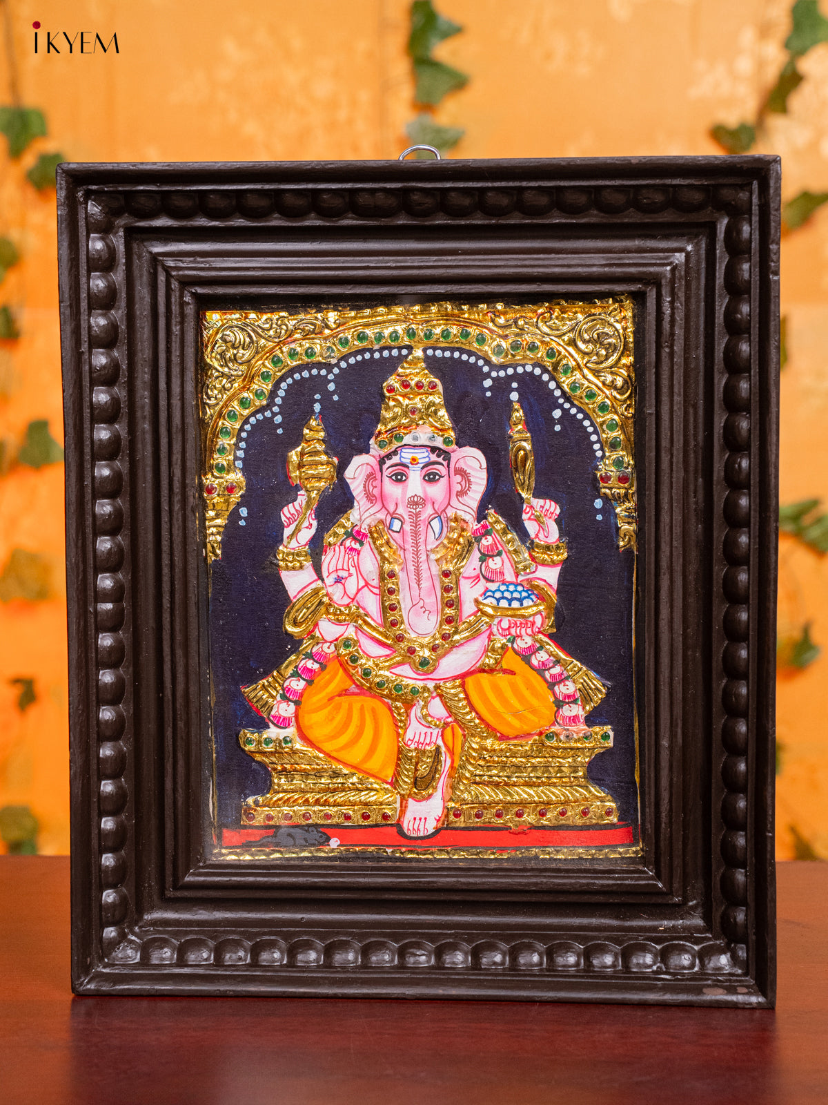 Charming Thanjavur painting Of Lord Ganesha