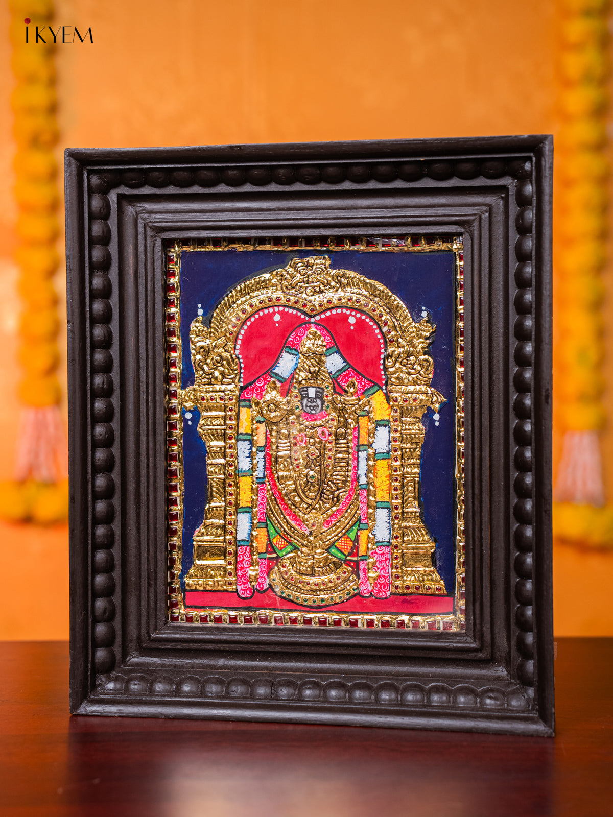 Majestic Lord Venkatachalapathy Tanjore painting 1