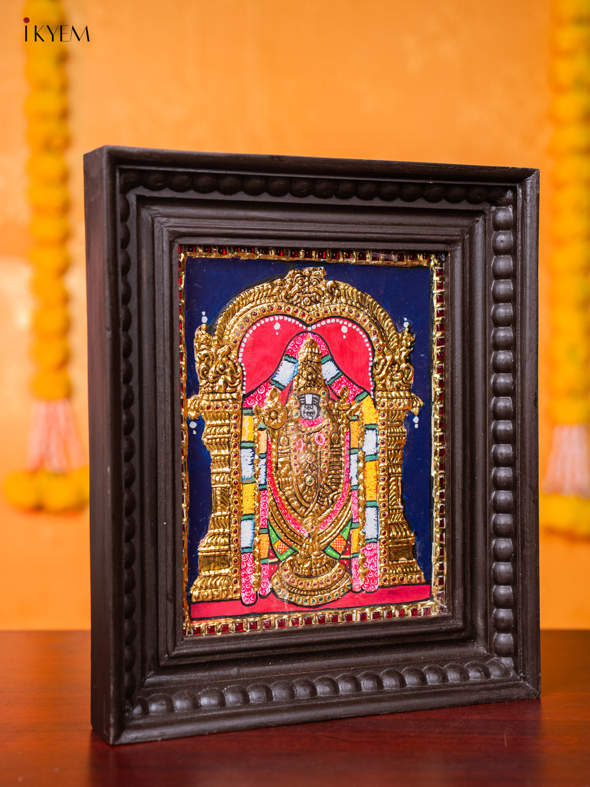 Majestic Lord Venkatachalapathy Tanjore painting 3