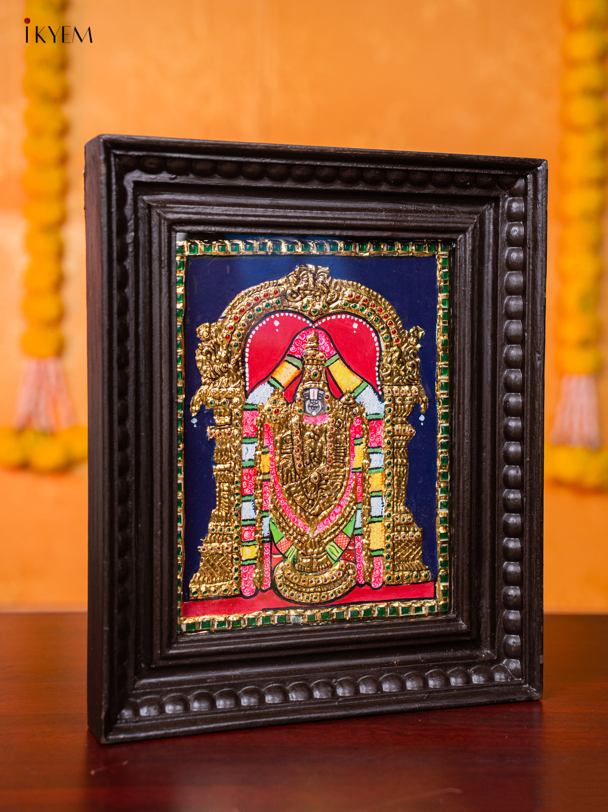 Stunning Lord Tirupati Balaji Tanjore painting 3