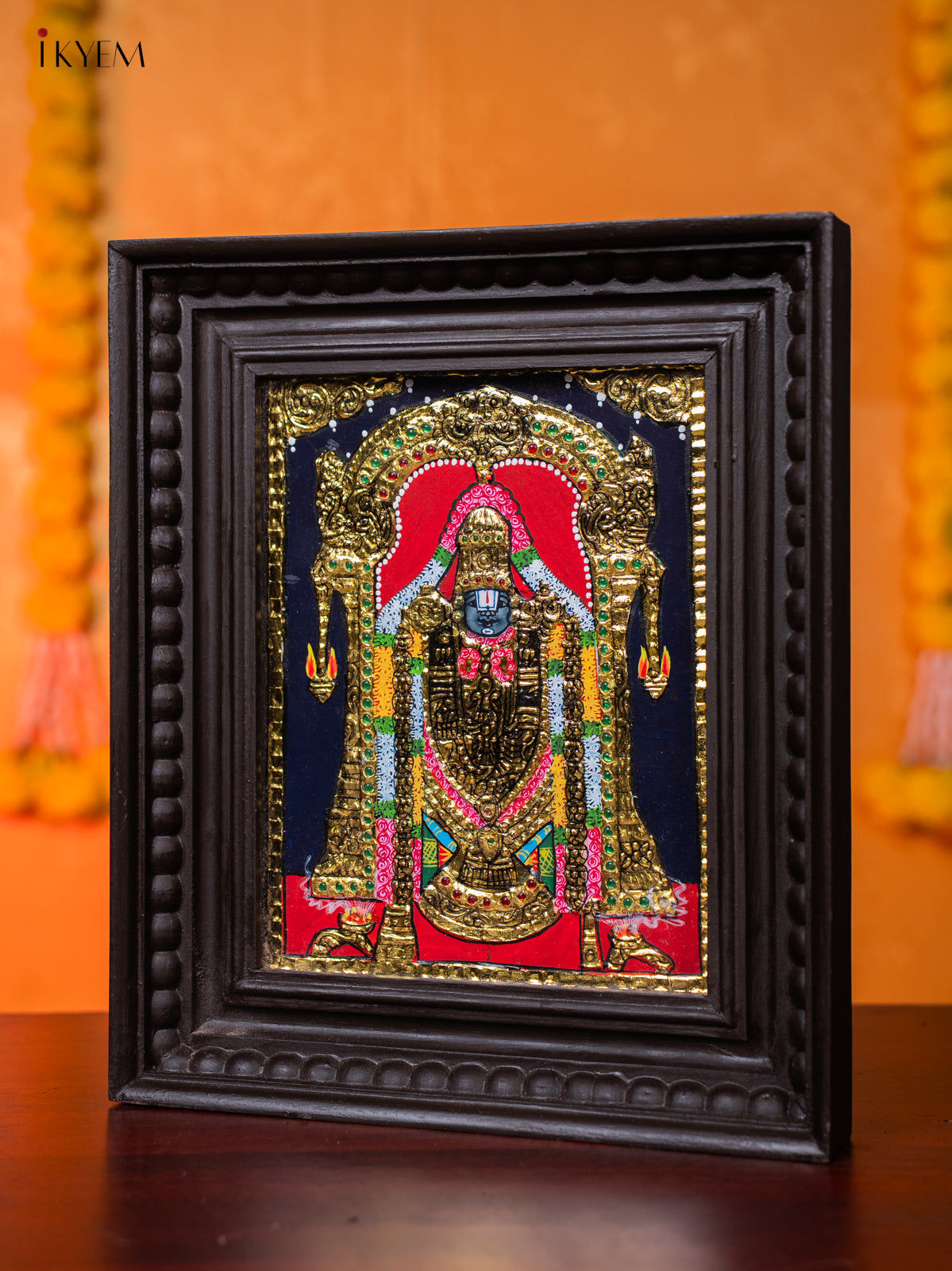 Divine Lord Tirupati Balaji Tanjore painting 1