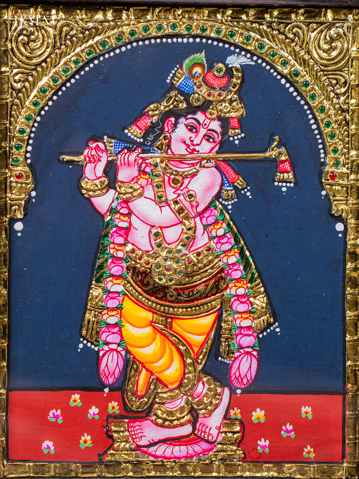 Enchanting BalaKrishna Tanjore painting 2