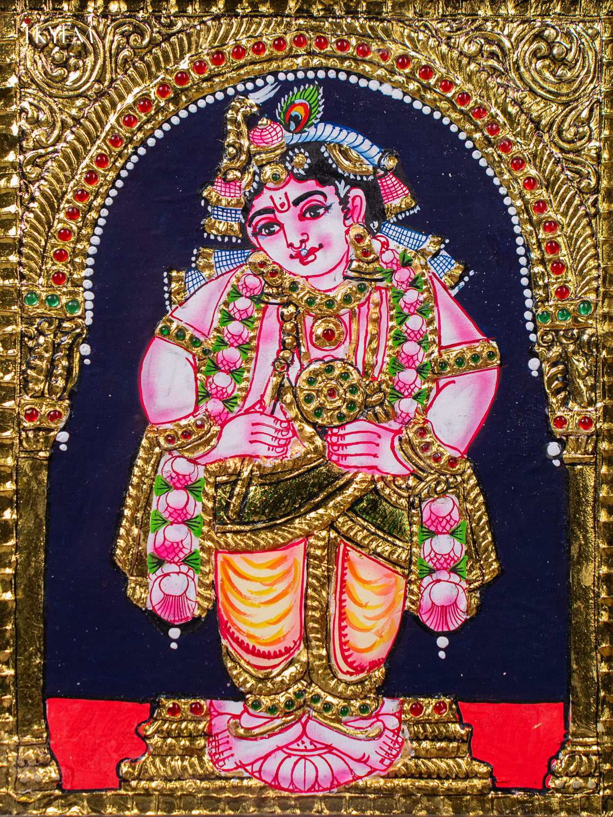 Adorable BalaKrishna Tanjore painting 1